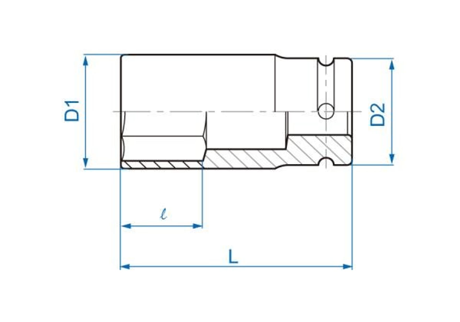 

NASADKA DŁUGA UDAROWA CIENKOŚCIENNA 3/4" 29mm x 90mm, 6-kąt King Tony