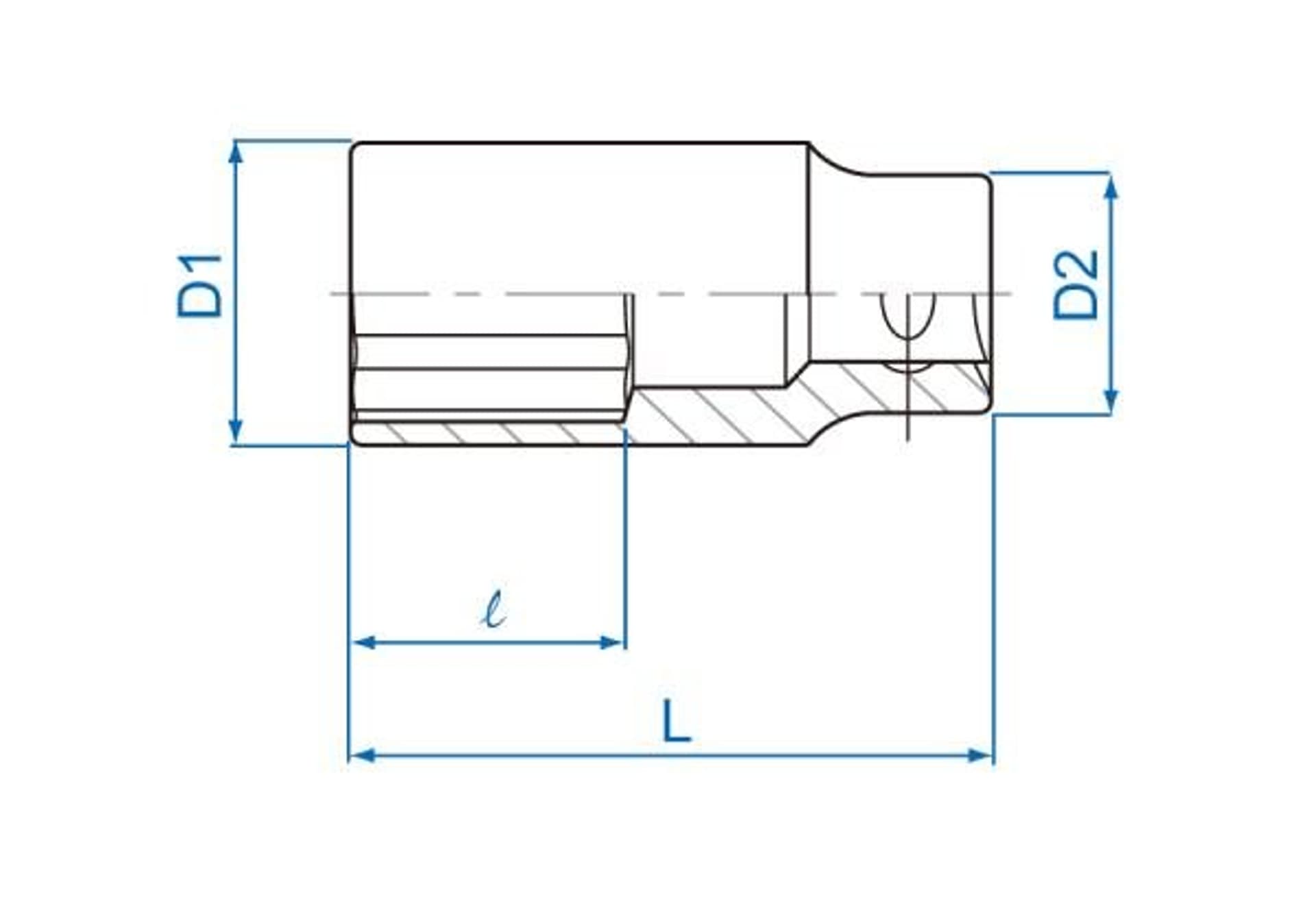 

NASADKA DŁUGA 3/8" CALOWA 15/16" x 63mm 6-kąt Cr-V King Tony