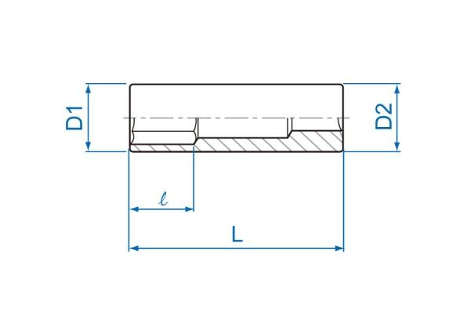 

NASADKA DŁUGA 1/4" CALOWA 1/2" x 50mm 6-kąt. Cr-V King Tony