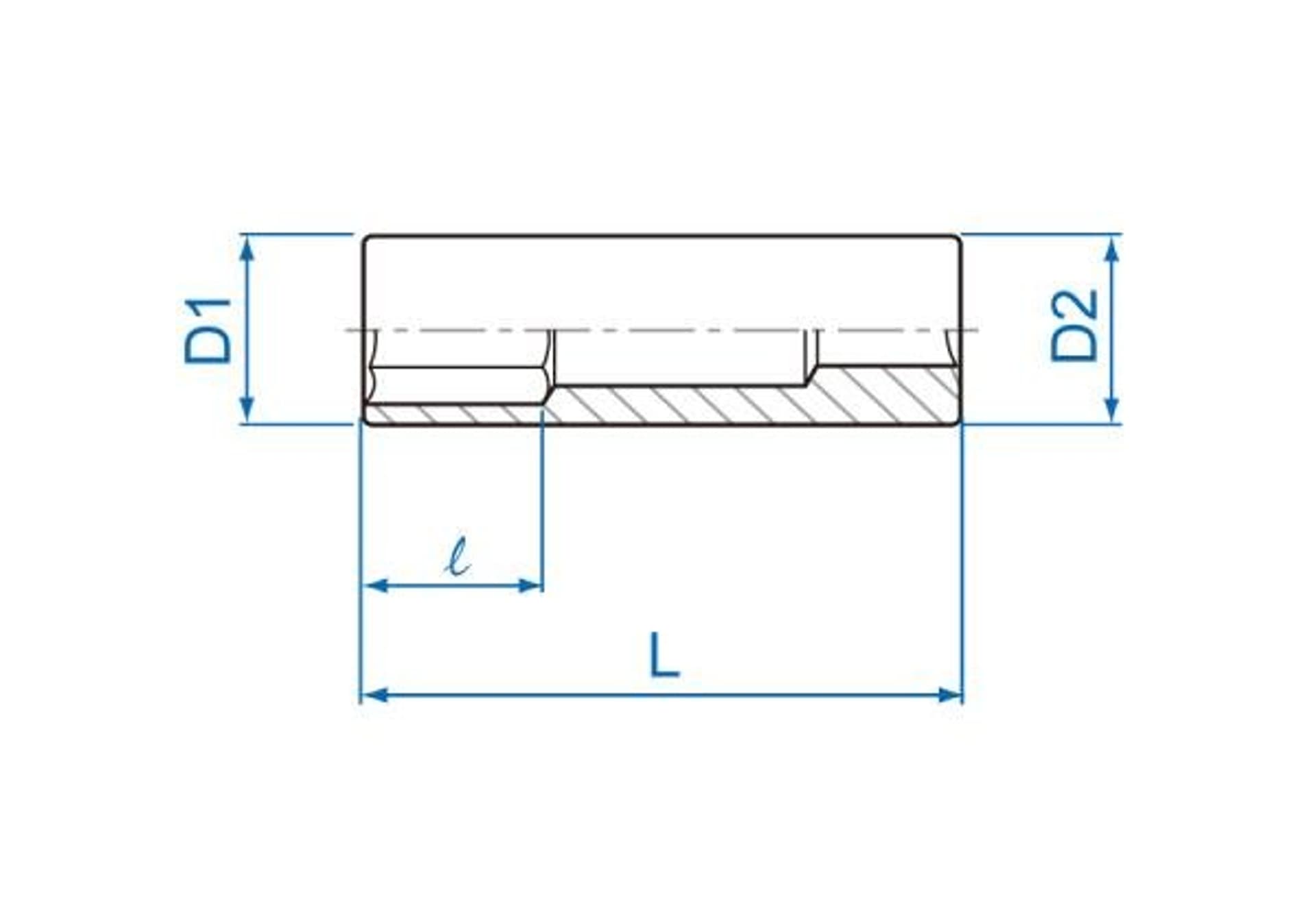 

NASADKA DŁUGA 1/4" CALOWA 1/4" x 50mm 6-kąt. Cr-V King Tony