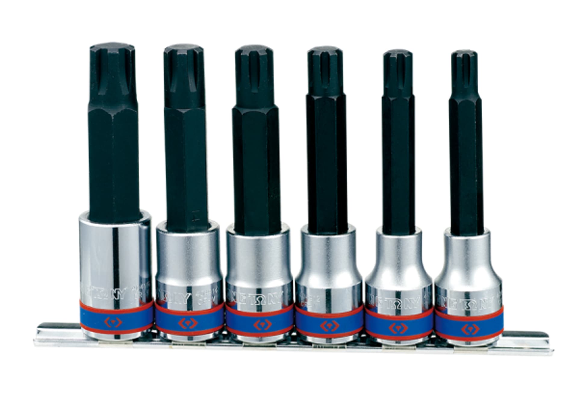 

ZESTAW NASADEK Z KOŃCÓWKĄ RIBE 1/2" 6cz. DŁUGIE M9 - M16, SZYNA, King Tony