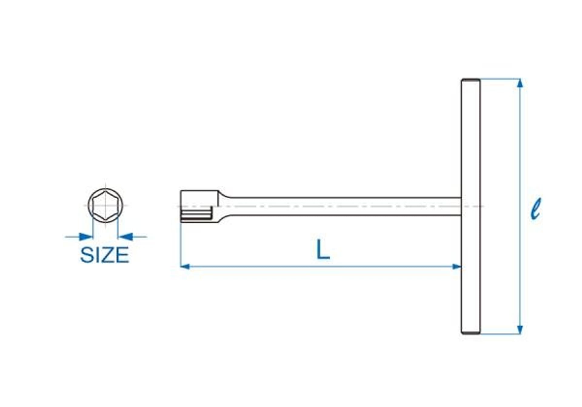 

KLUCZ NASADOWY "T" 19mm 300/360mm, CHROM King Tony