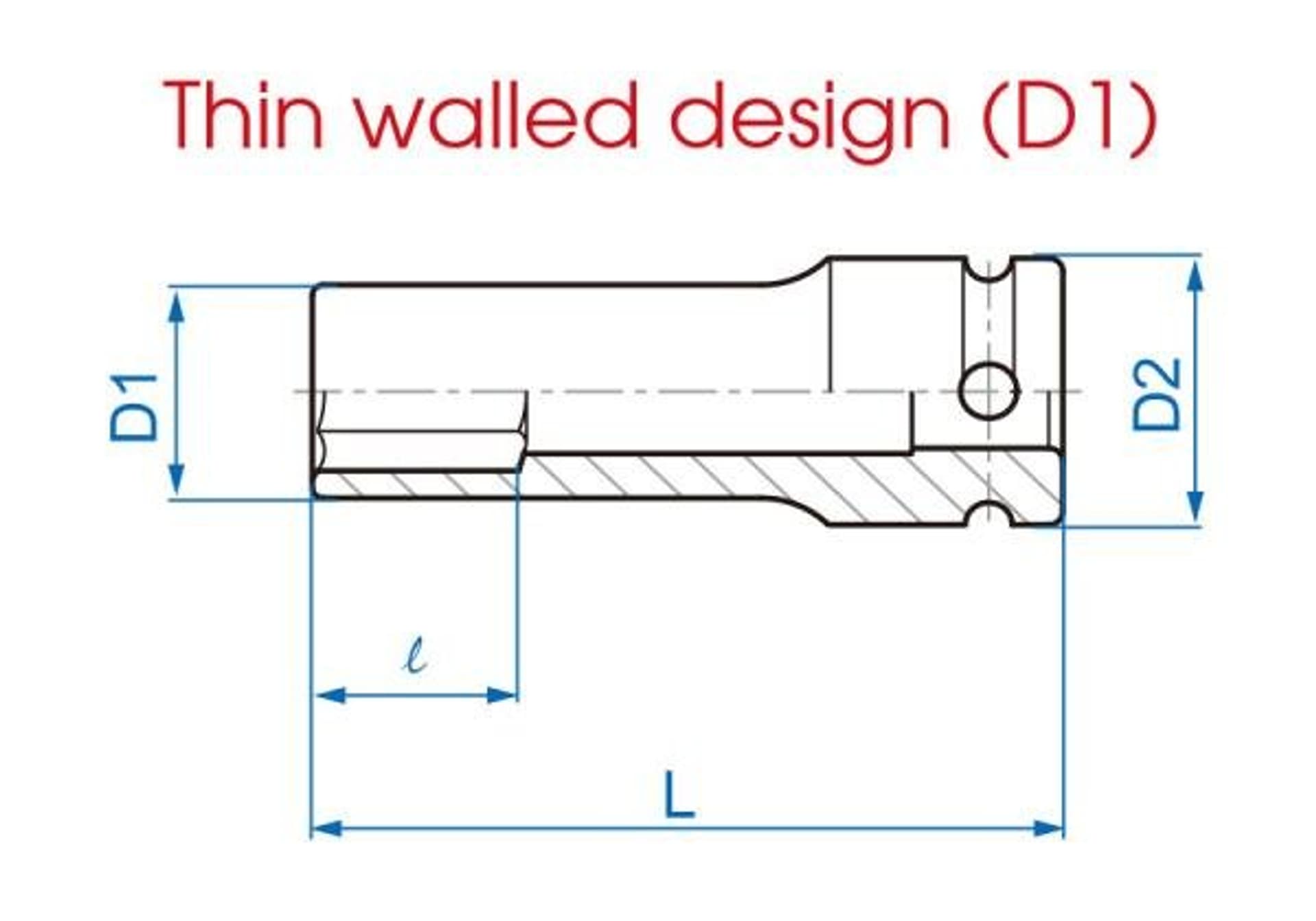 

NASADKA DŁUGA UDAROWA CIENKOŚCIENNA 1/2" 17mm x 80mm, 6-kąt, STAL Cr-Mo, DO ALUFELG King Tony