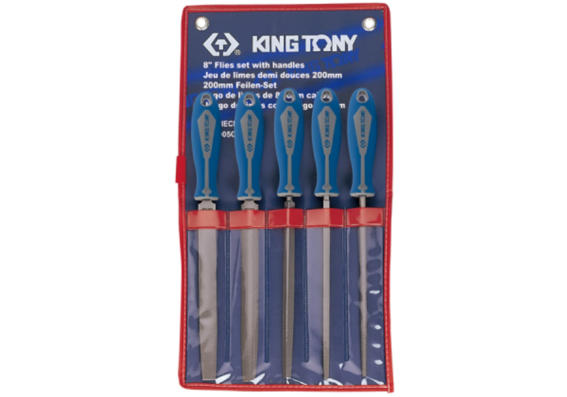 

ZESTAW PILNIKÓW DO METALU 250mm 5szt. DROBNOZIARNISTE, RÓŻNE PROFILE, ETUI King Tony