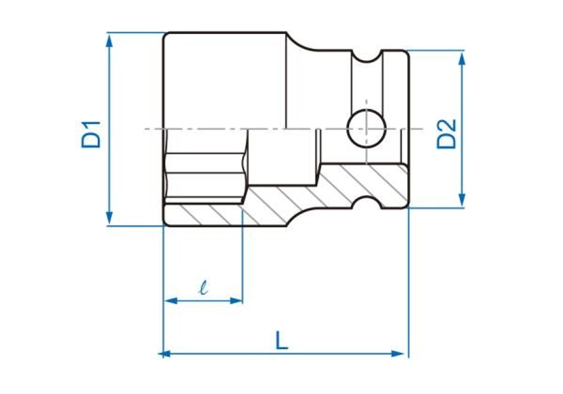 

NASADKA UDAROWA 3/8" 1/2" x 32mm, 6-kąt King Tony