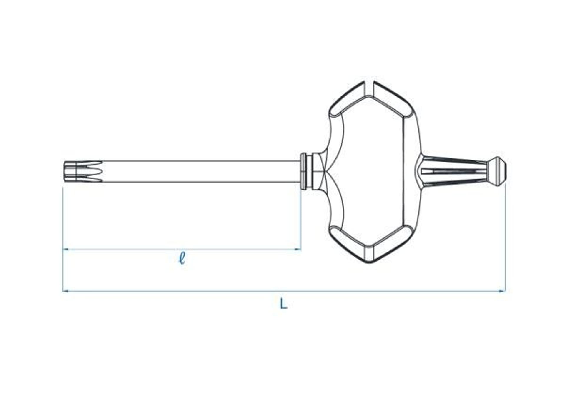 

KLUCZ TRZPIENIOWY "L" TORX T10 x 45mm King Tony