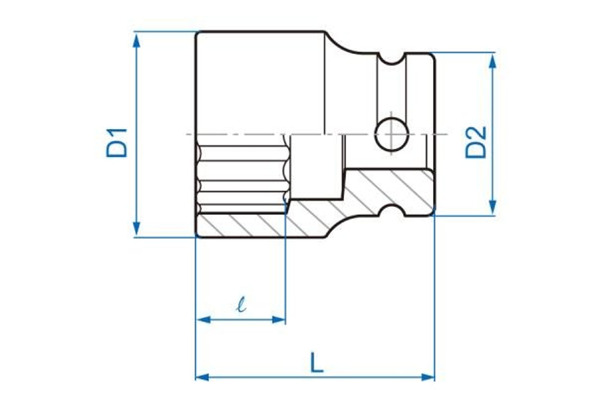 

NASADKA KRÓTKA UDAROWA 1/2" 1-1/8" x 38mm, 12-kąt King Tony