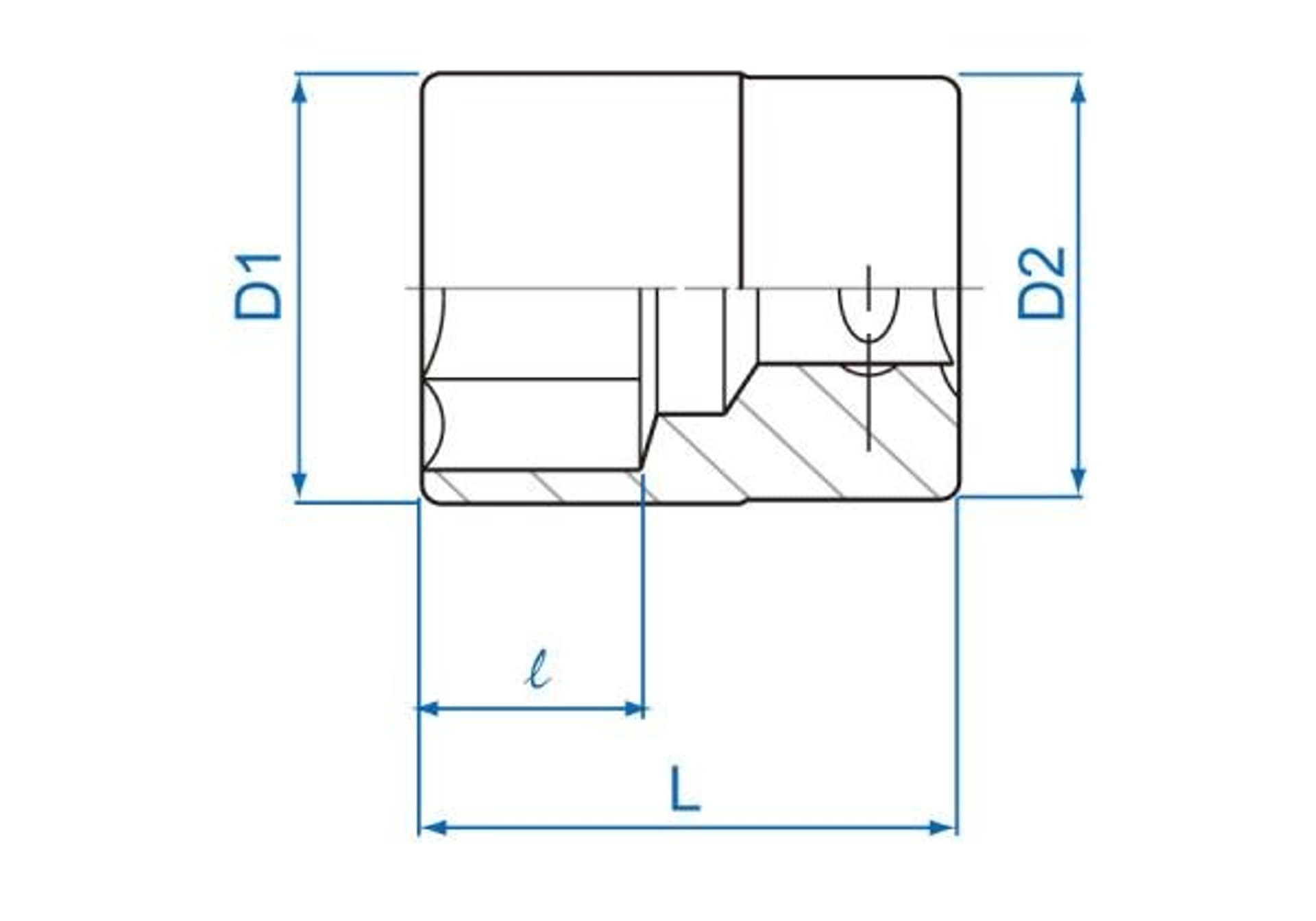 

NASADKA KRÓTKA 3/8" CALOWA 11/16" x 29mm 6-kąt. Cr-v King Tony