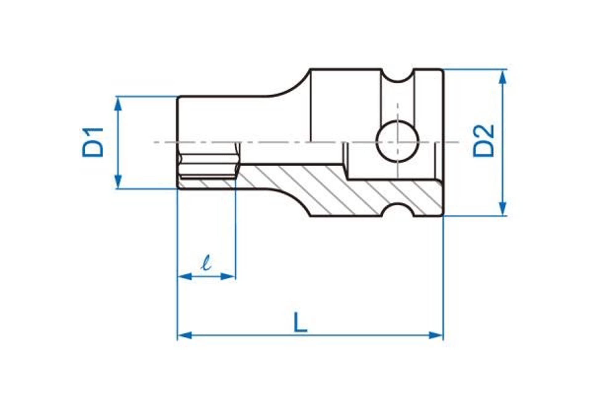 

NASADKA UDAROWA GWIAZDKOWA 3/8" E-TORX E8 x 32mm King Tony