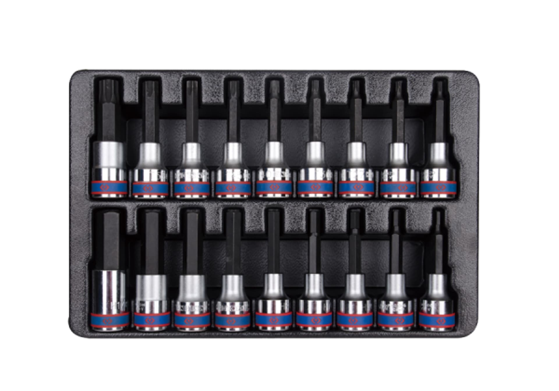 

ZESTAW DŁUGICH NASADEK 1/2" HEX H4 - H17 + TORX T20 - T60, WKŁAD DO WÓZKA King Tony
