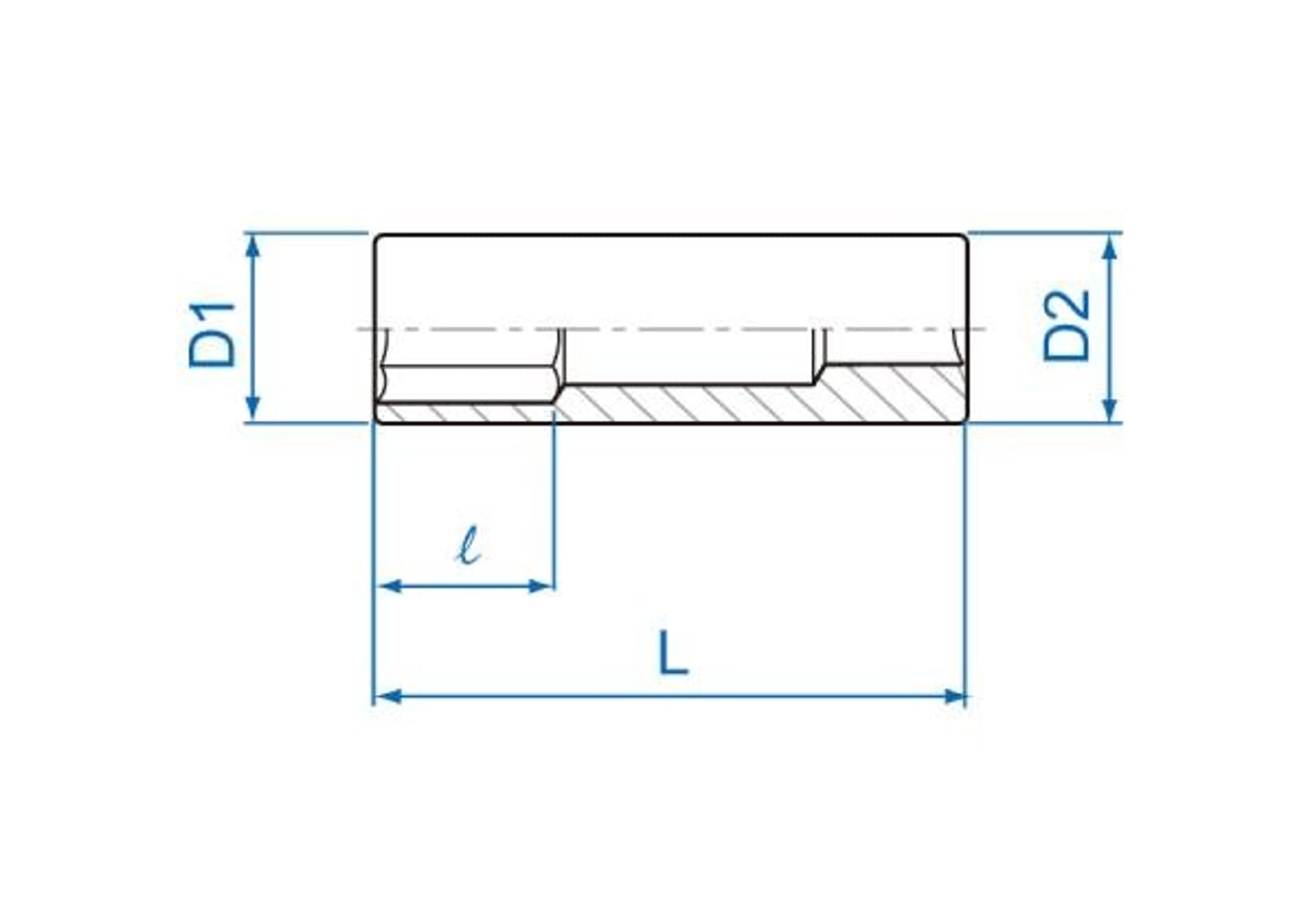 

NASADKA DŁUGA 1/4" 13mm x 50mm, 6-kąt Cr-V King Tony