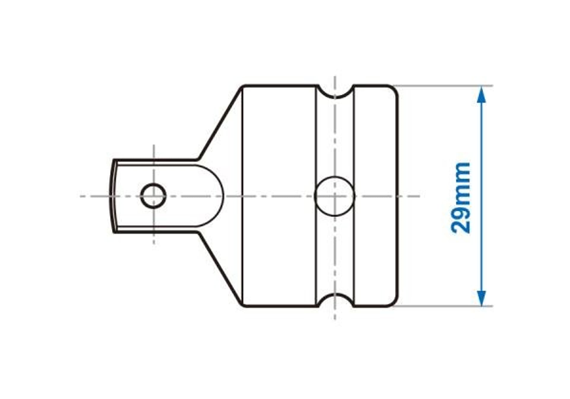 

REDUKCJA UDAROWA 1/2" F (OTWÓR) x 3/4" M (TRZPIEŃ), Z KULKĄ King Tony, Trzpień)/z kulką king ton