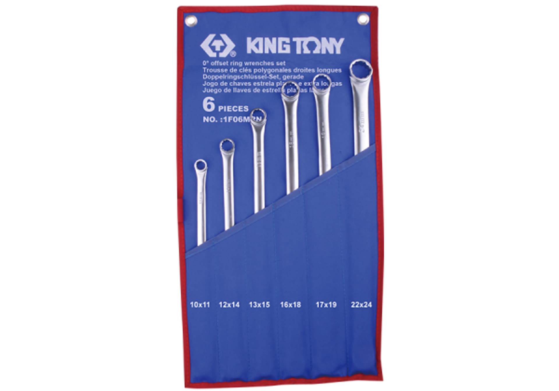 

ZESTAW KLUCZY OCZKOWYCH EKSTRA DŁUGICH 6cz. 10 - 24mm, ETUI King Tony