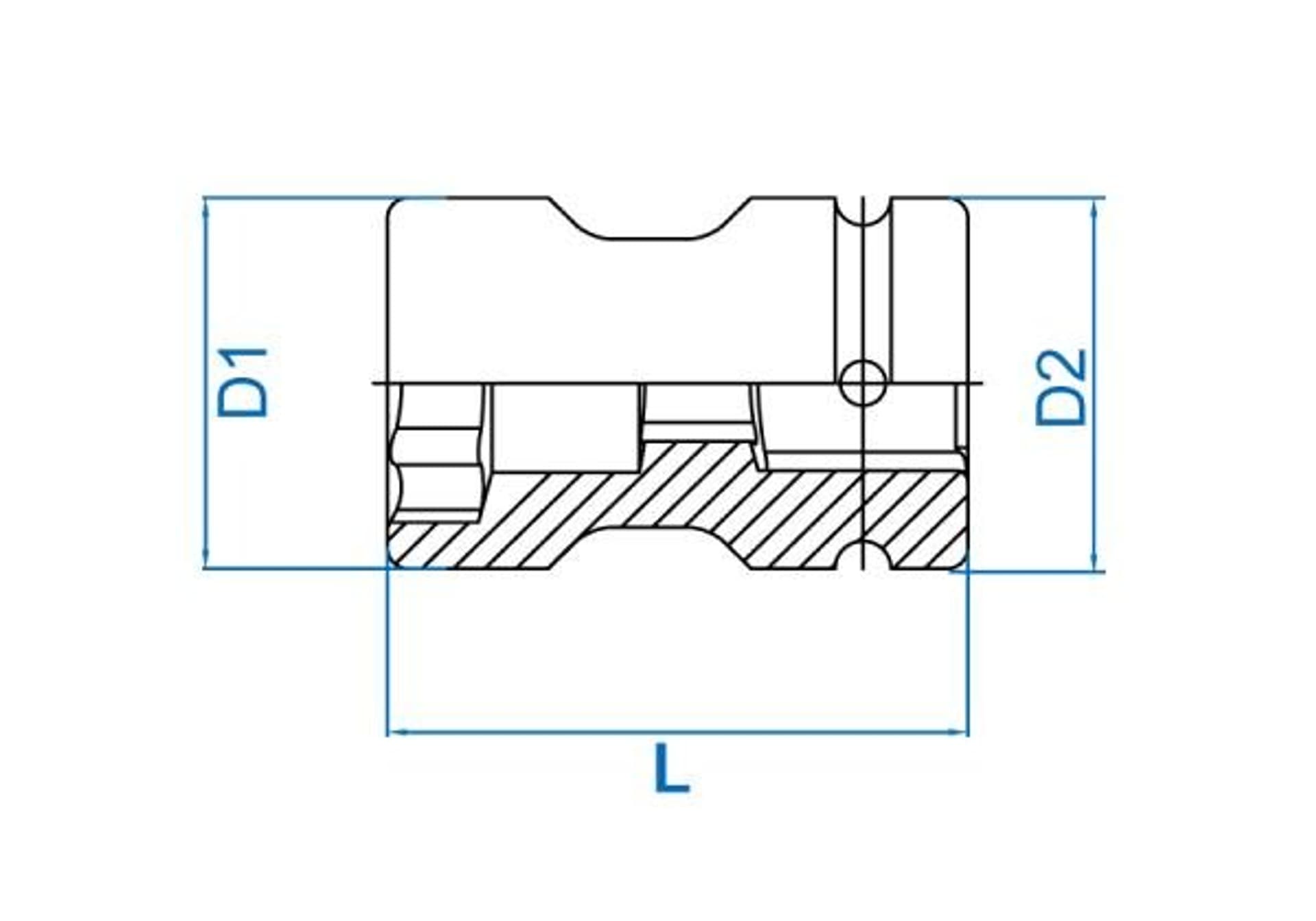 

NASADKA DŁUGA UDAROWA 1" 35mm x 17mm x 83mm, 6-kąt, DO OSI TYLNEJ King Tony