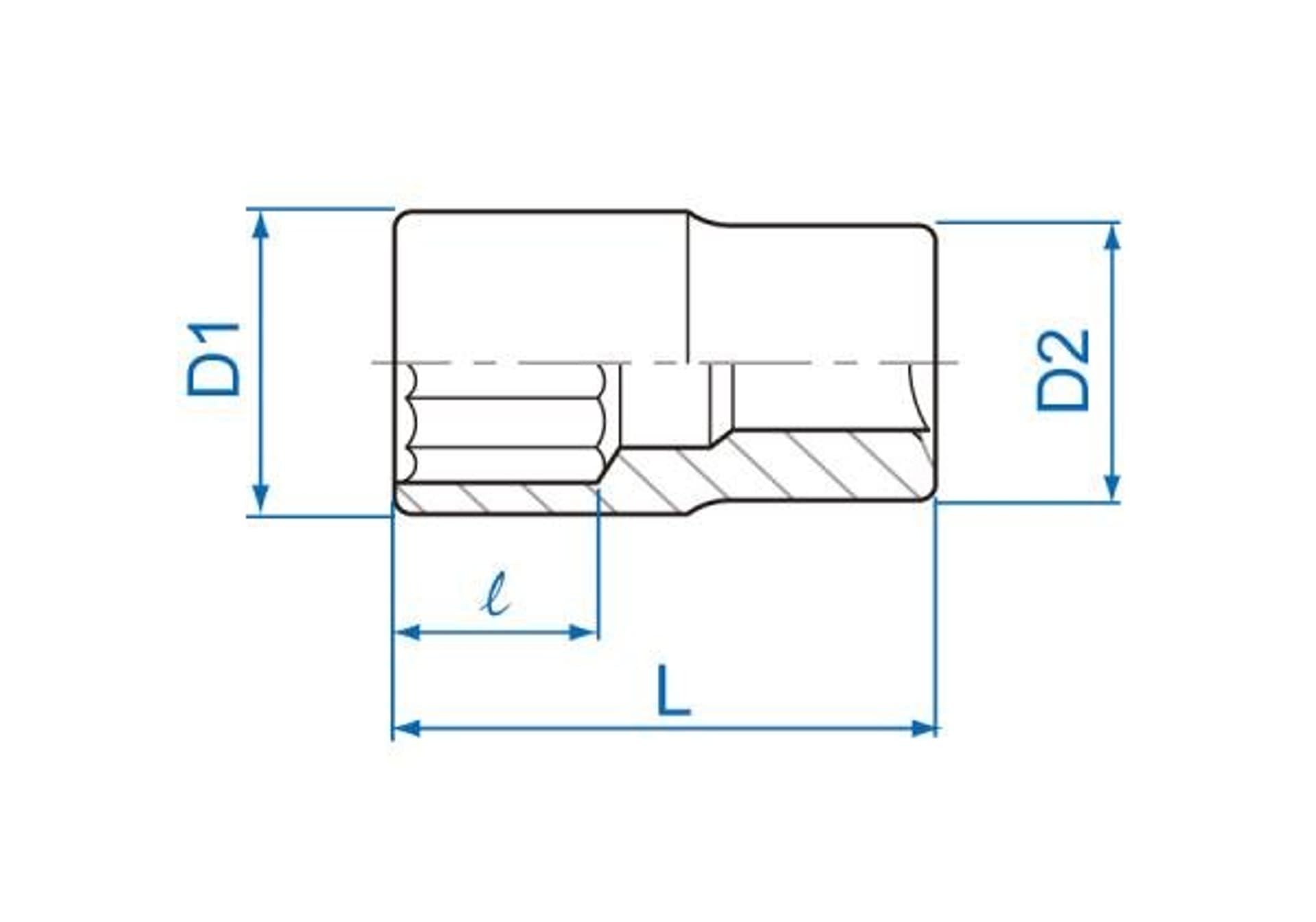 

NASADKA 1/4" 8mm x 24mm, 8-kąt. Cr-V King Tony