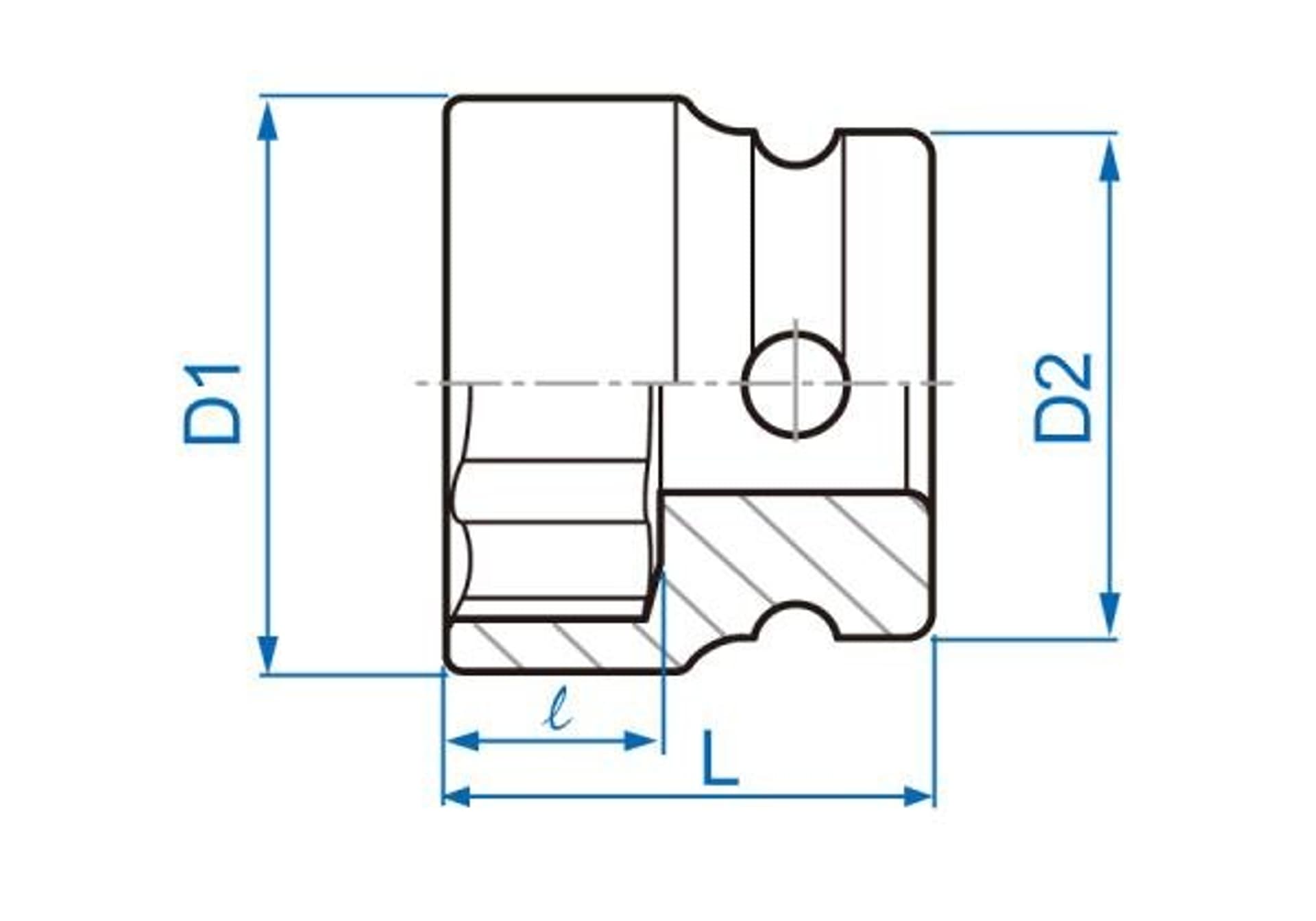 

NASADKA KRÓTKA UDAROWA 1/2" 13mm x 28.5mm, 6-kąt King Tony