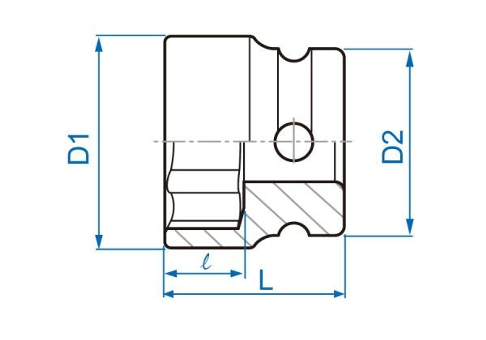 

NASADKA KRÓTKA UDAROWA 1/2" 24mm x 28.5mm, 6-kąt King Tony