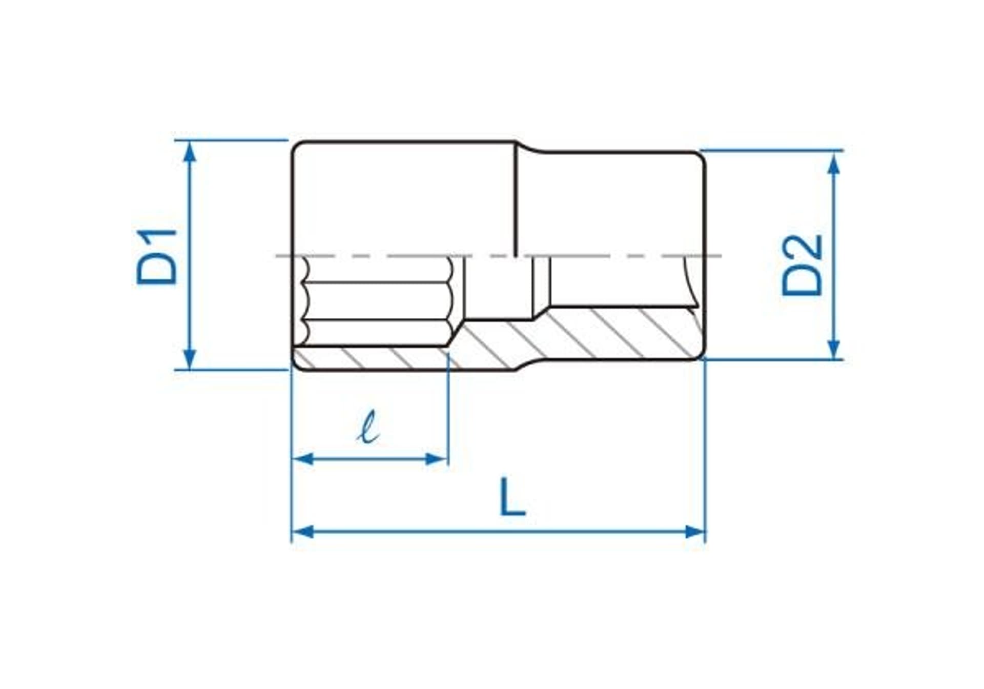 

NASADKA 1/4" CALOWA 3/8" x 24mm, 8-kąt. Cr-V King Tony