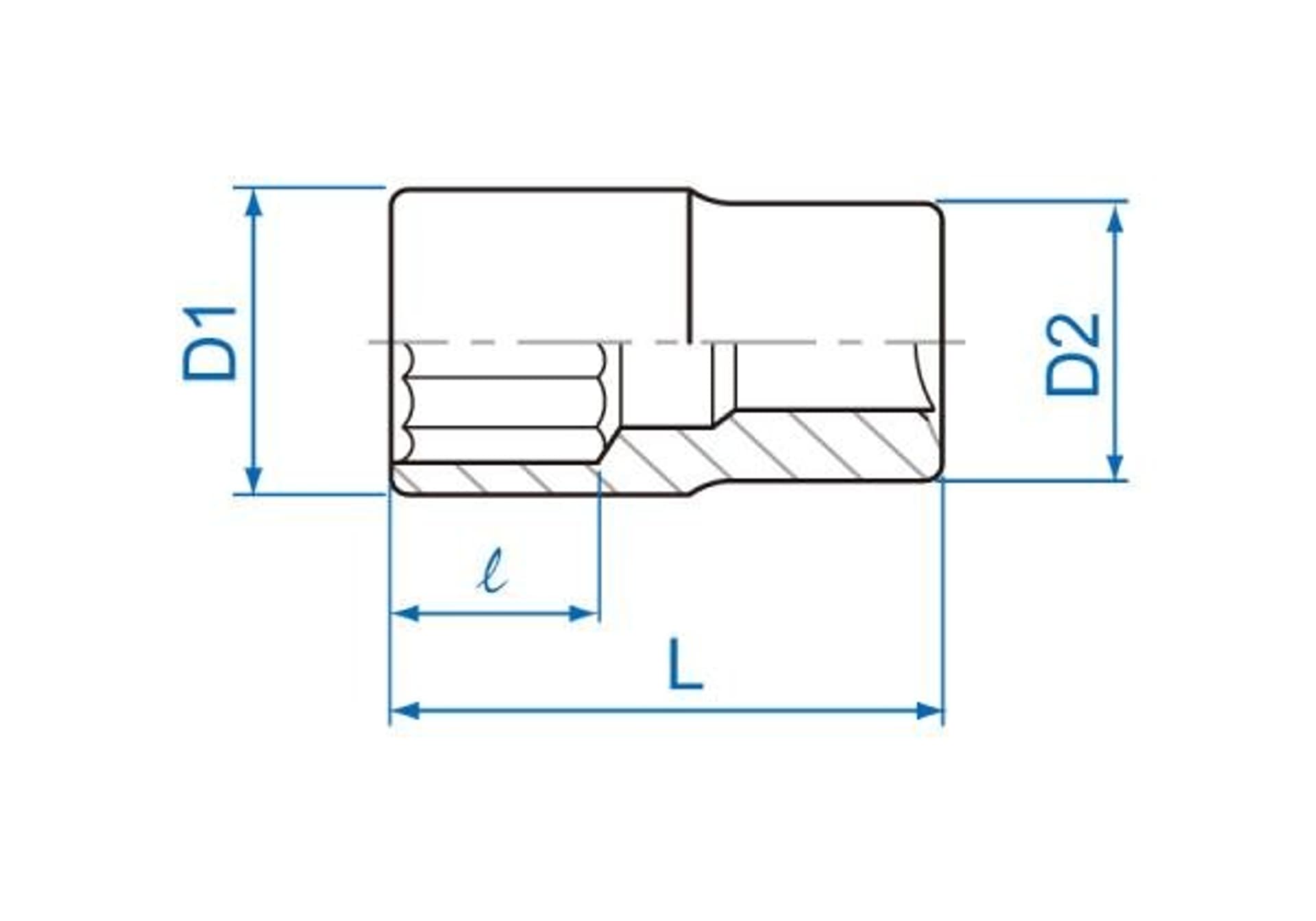 

NASADKA 1/4" CALOWA 5/16" x 24mm, 8-kąt. Cr-V King Tony