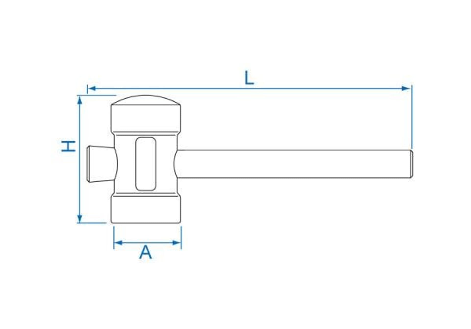 

MŁOTEK GUMOWY 821g 79 x 119 x 350mm King Tony