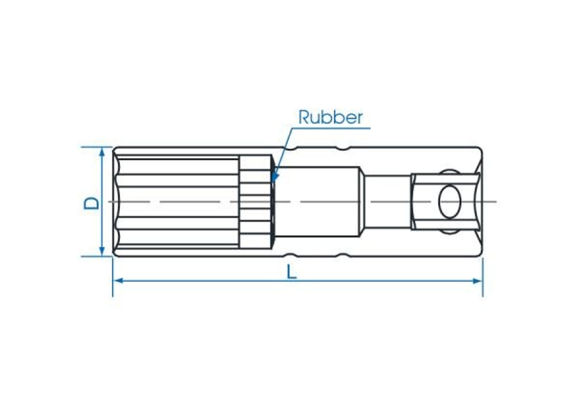 

NASADKA DO ŚWIEC 3/8" 14mm x 63mm 6-kąt. WKŁADKA GUMOWA King Tony