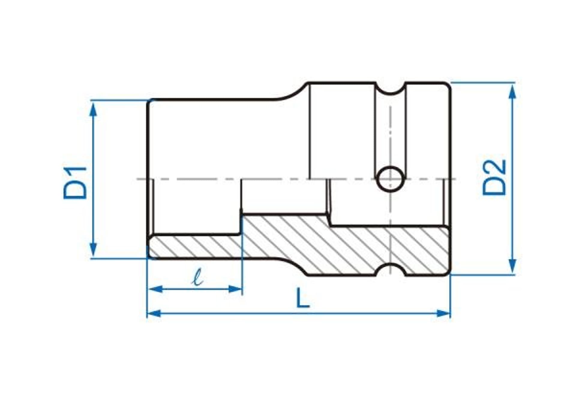 

NASADKA DŁUGA UDAROWA 1" 19mm x 76mm, 4-kąt, DO OSI TYLNEJ King Tony