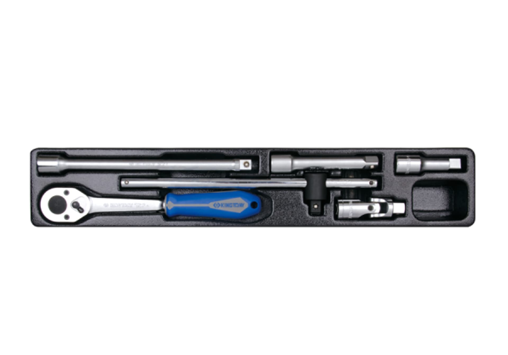 

ZESTAW- GRZECHOTKA 1/2" Z AKCESORIAMI, WKŁAD DO SKRZYNKI 87408, 6 cz. King Tony