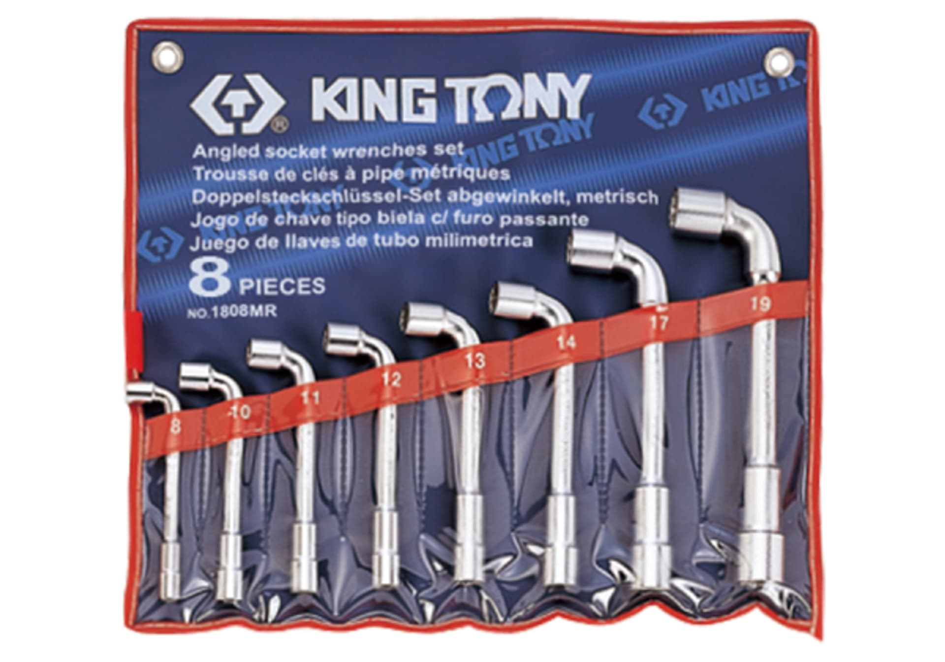 

ZESTAW KLUCZY FAJKOWYCH 8cz. 8 - 19mm, ETUI King Tony