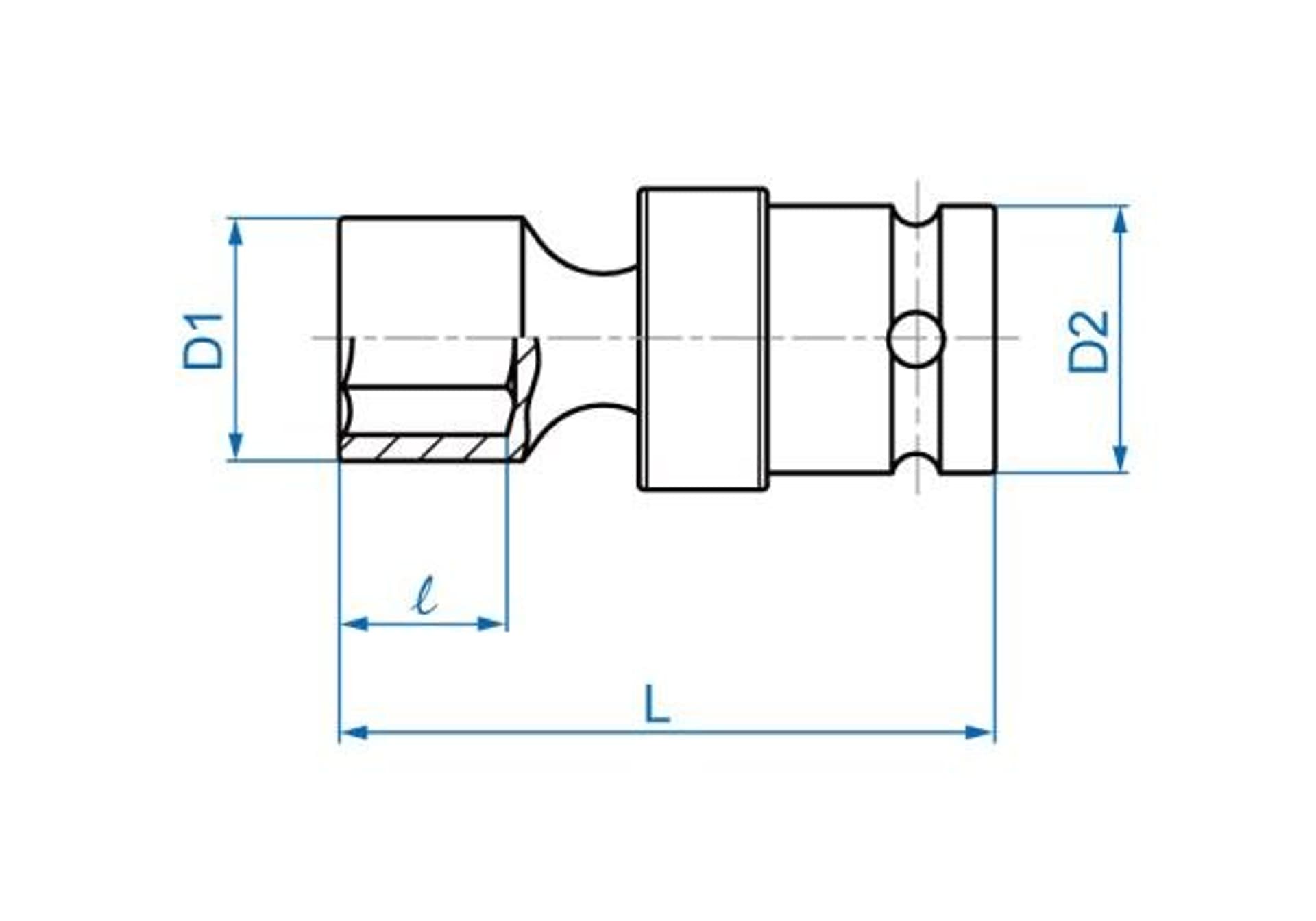 

NASADKA KRÓTKA UDAROWA Z PRZEGUBEM 1/2" 10mm x 64mm, 6-kąt King Tony