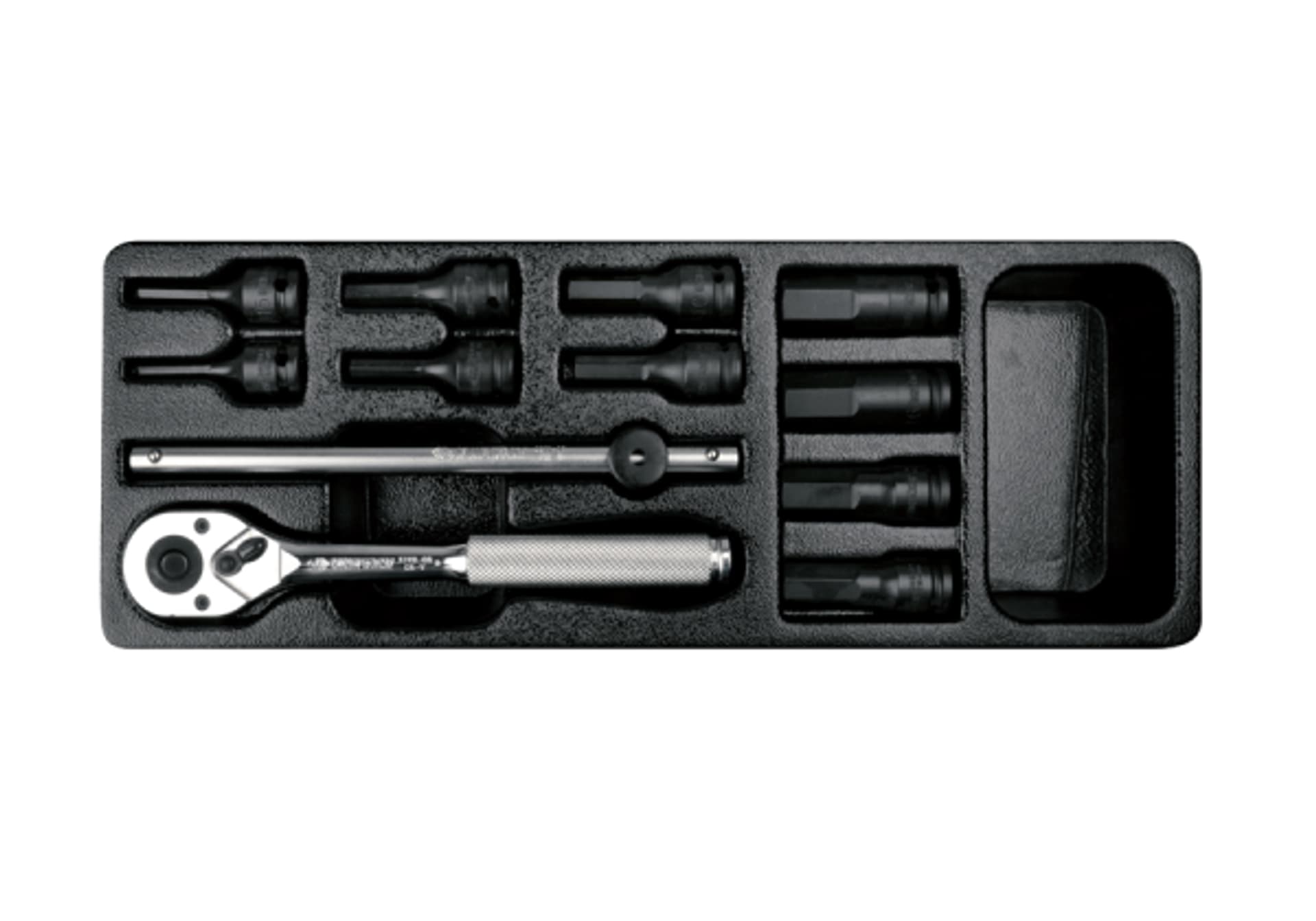

ZESTAW NASADEK UDAROWYCH 3/8" 12cz. KRÓTKIE HEX H4-H17 Z AKCESORIAMI, WKŁAD DO WÓZKA King Tony