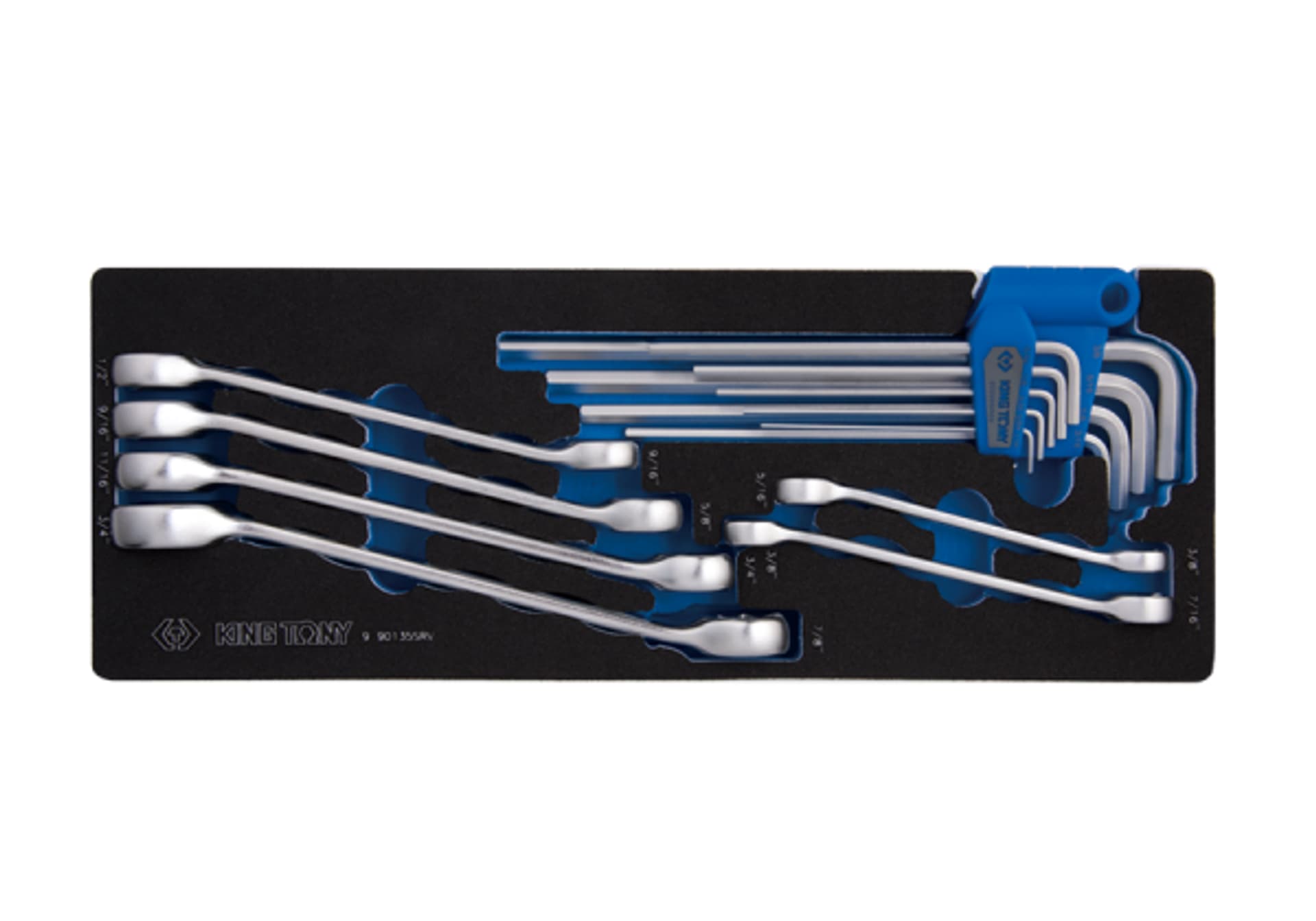 

ZESTAW 15cz. KLUCZE DO PRZEWODÓW HAMULCOWYCH 5/16" - 7/8" + ZESTAW HEX 20209SR02, WKŁAD Z PIANKI EVA DO WÓZKA King Tony