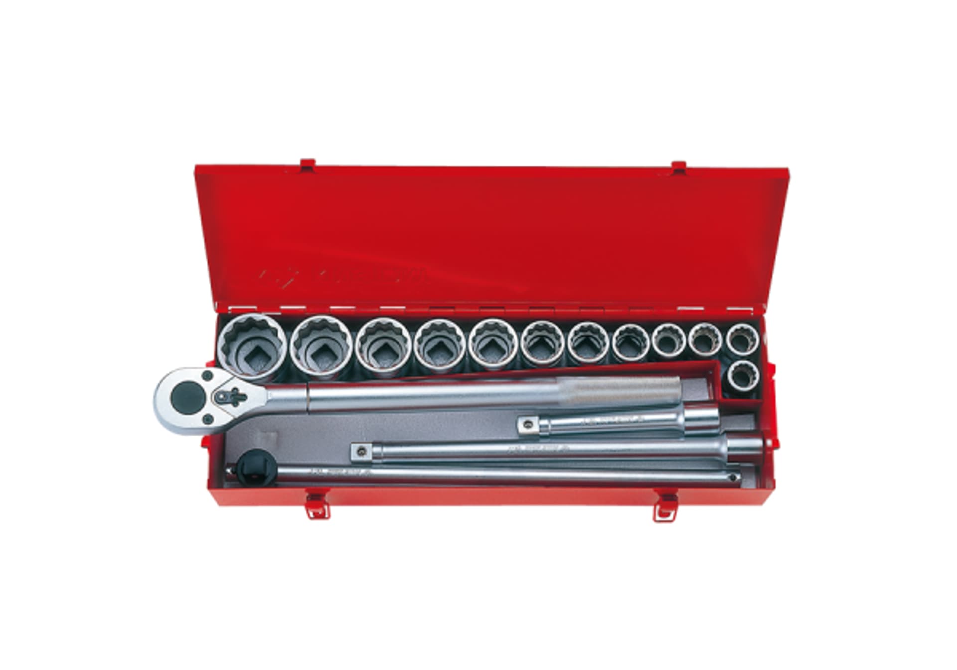 

ZESTAW NASADEK CALOWYCH 3/4" 16cz. KRÓTKIE 12-kąt. 7/8" -2" Z GRZECHOTKĄ I AKCESORIAMI,KASETA King Tony