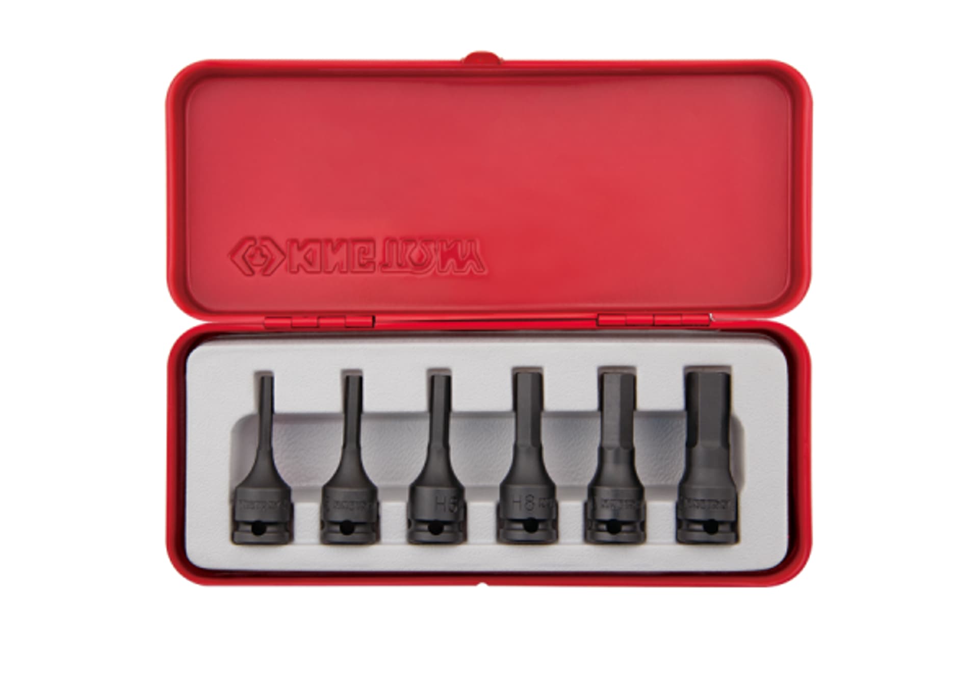 

ZESTAW NASADEK UDAROWYCH 3/8" Z KOŃCÓWKĄ HEX 6cz. 4 - 12mm, KASETA King Tony