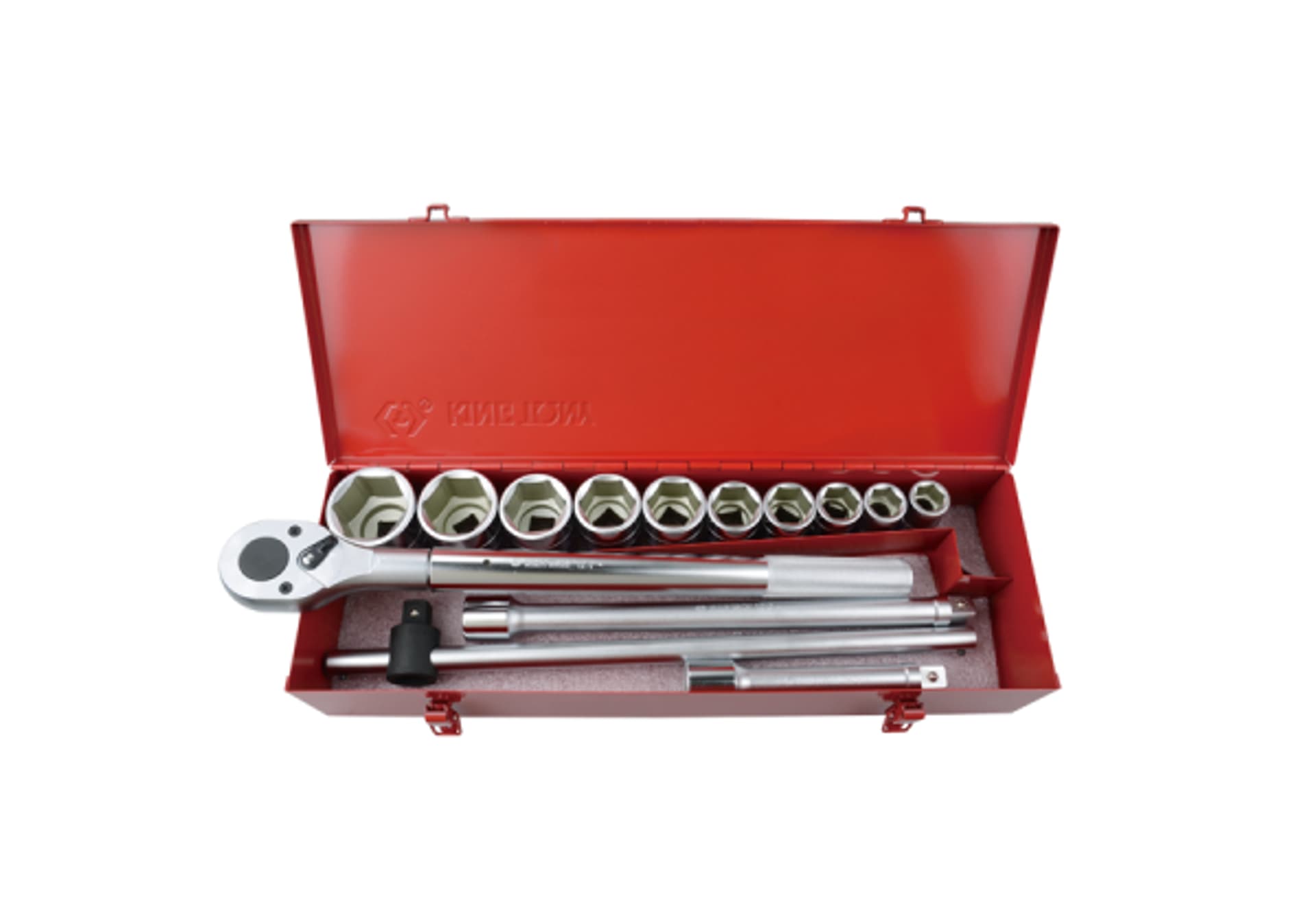 

ZESTAW NASADEK 3/4" 14cz. KRÓTKIE 6-kąt. 22 - 50mm Z GRZECHOTKĄ I AKCESORIAMI, KASETA King Tony