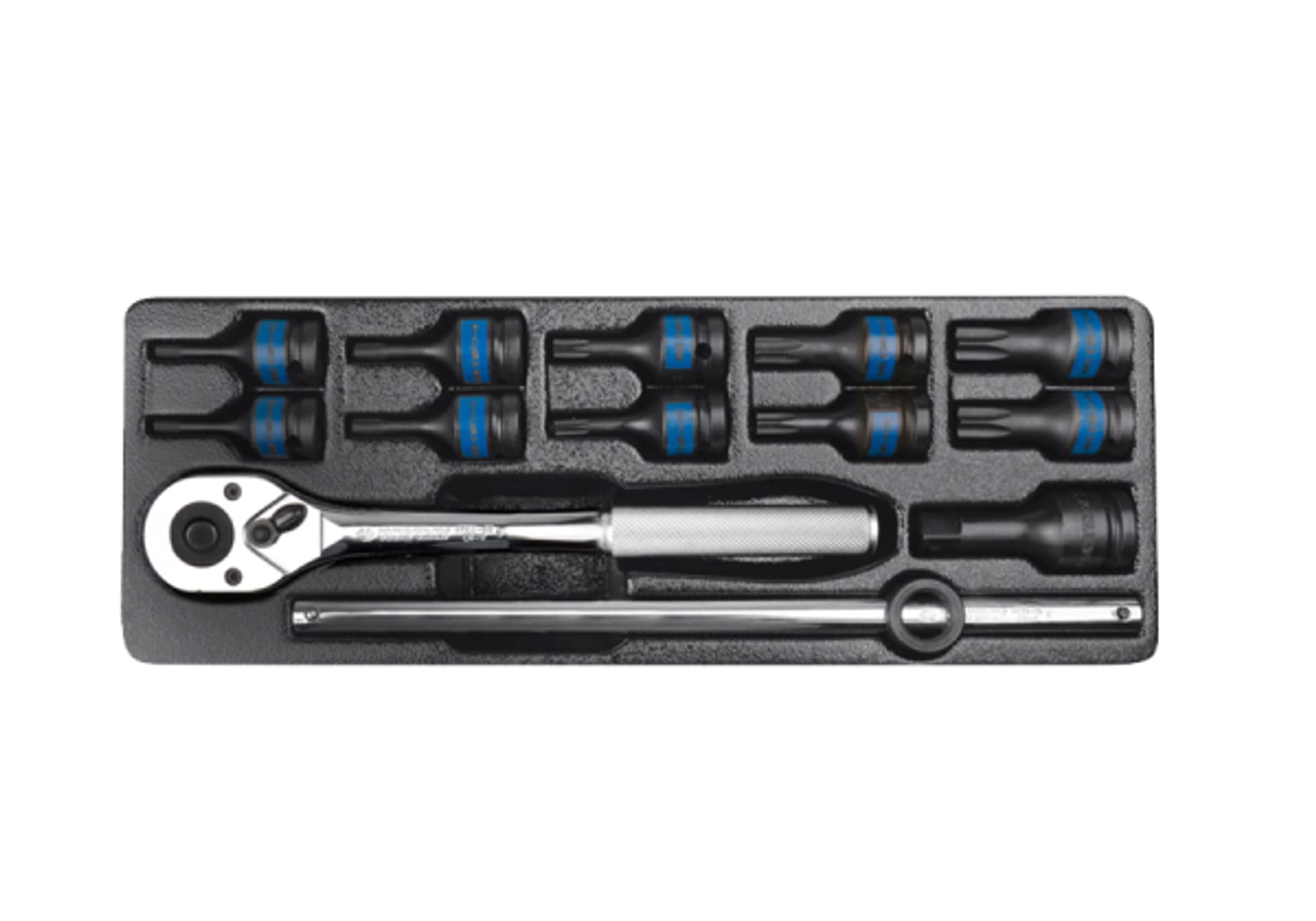

ZESTAW NASADEK UDAROWYCH 1/2" 13cz. KRÓTKIE TORX T20-T70 Z AKCESORIAMI, WKŁAD DO WÓZKA King Tony