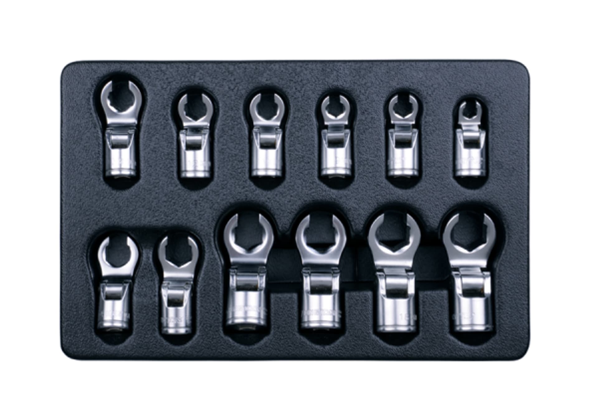 

ZESTAW NASADEK PRZEGUBOWYCH DO PRZEWODÓW HAMULCOWYCH 3/8", 12 cz. 8 - 19 mm, WKŁĄD DO WÓZKA King Tony