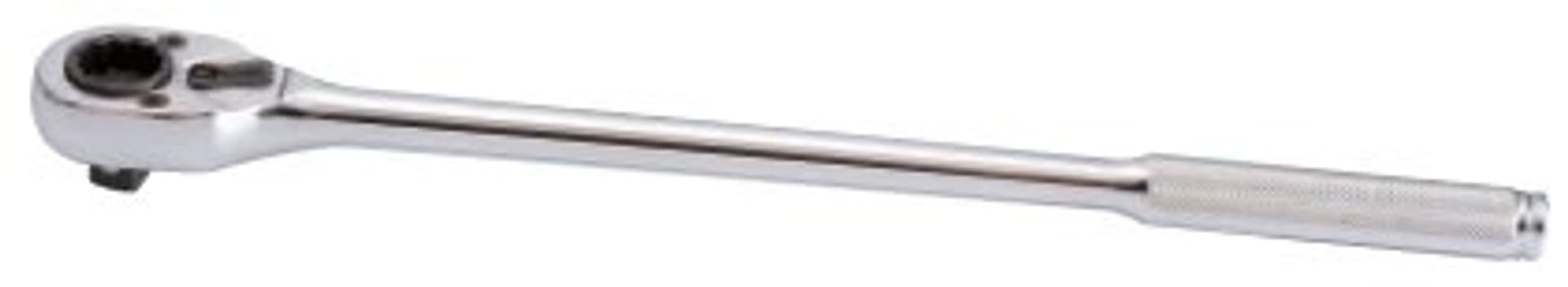 

GRZECHOTKA DWUSTRONNA 1/2" Z 12-kąt. GNIAZDEM (NASADKĄ) 19mm 32 ZĘBY 250mm UCHWYT MOLETOWANY King Tony, Nasadką) 19mm 32 zęby 250mm uchwyt moletowany king ton