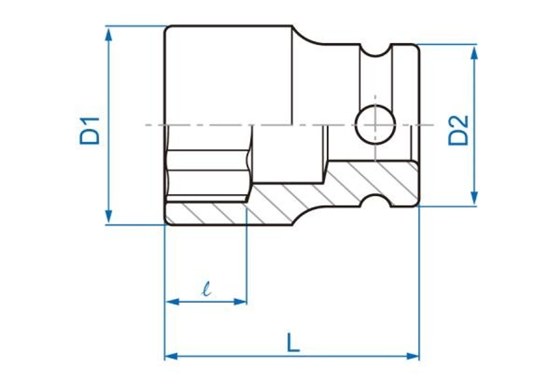 

NASADKA UDAROWA 3/8" 8mm x 32mm, 6-kąt King Tony