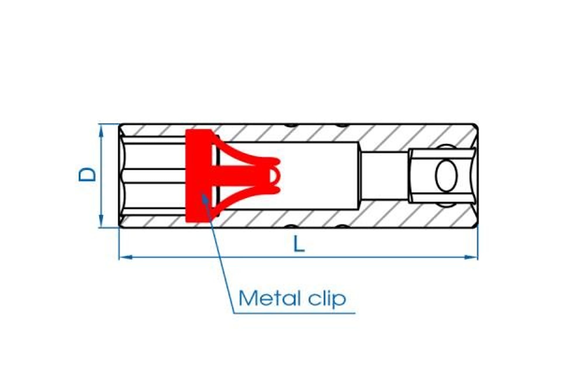 

NASADKA DO ŚWIEC 1/2" 14mm x 70mm 6-kąt. WKŁADKA Z METALOWYM KLIPSEM King Tony