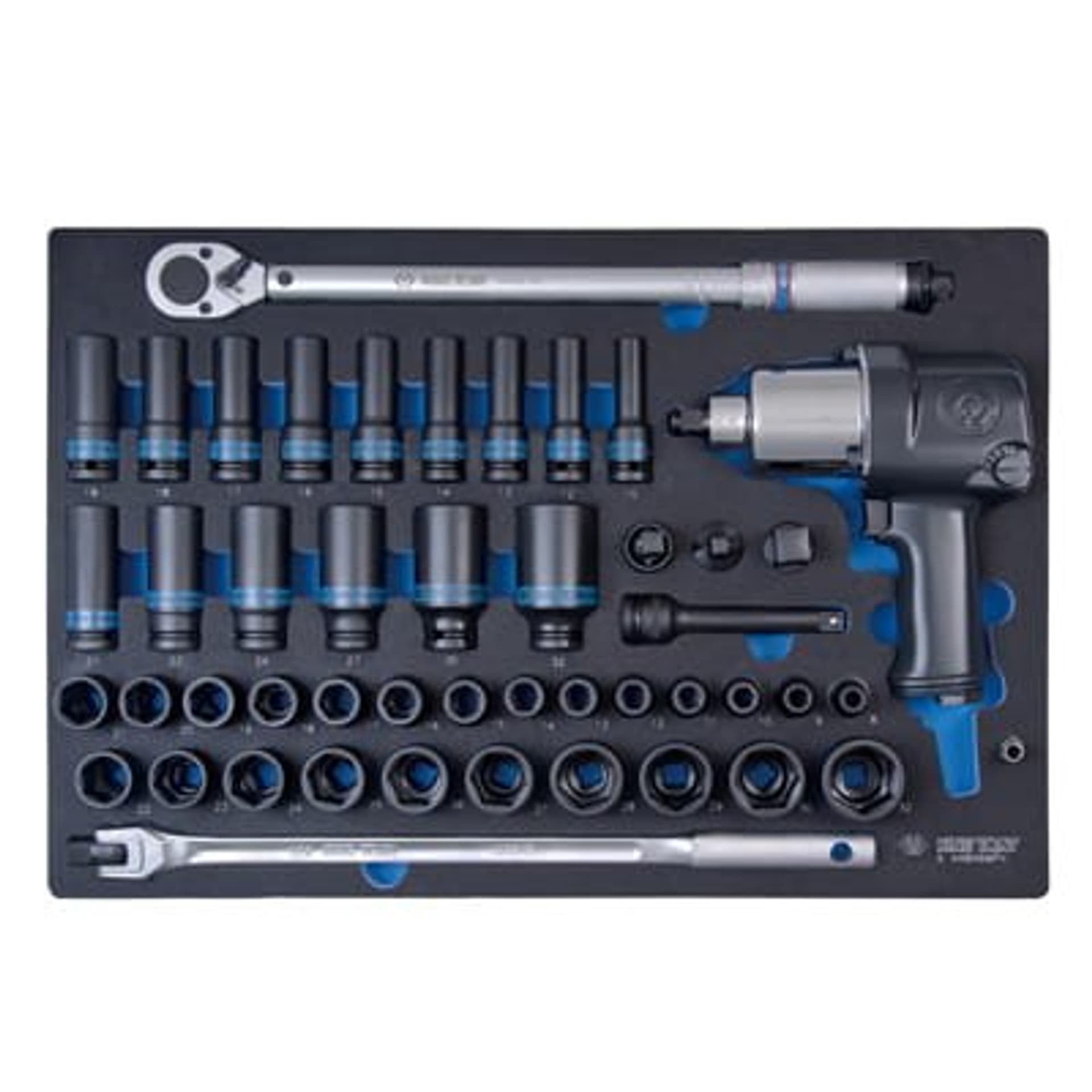 

ZESTAW NASADEK UDAROWYCH 1/2" + KLUCZ 33411-050, 46cz., WKŁAD Z PIANKI EVA DO WÓZKA King Tony