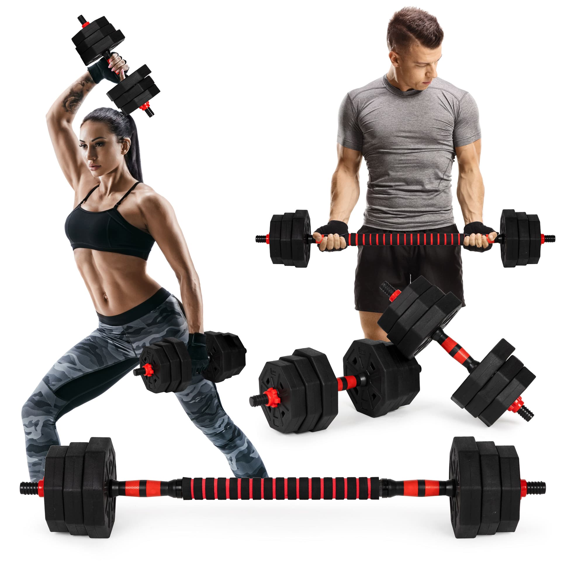 

Hantle regulowane 2 x 15kg sztanga zestaw 30kg gryf