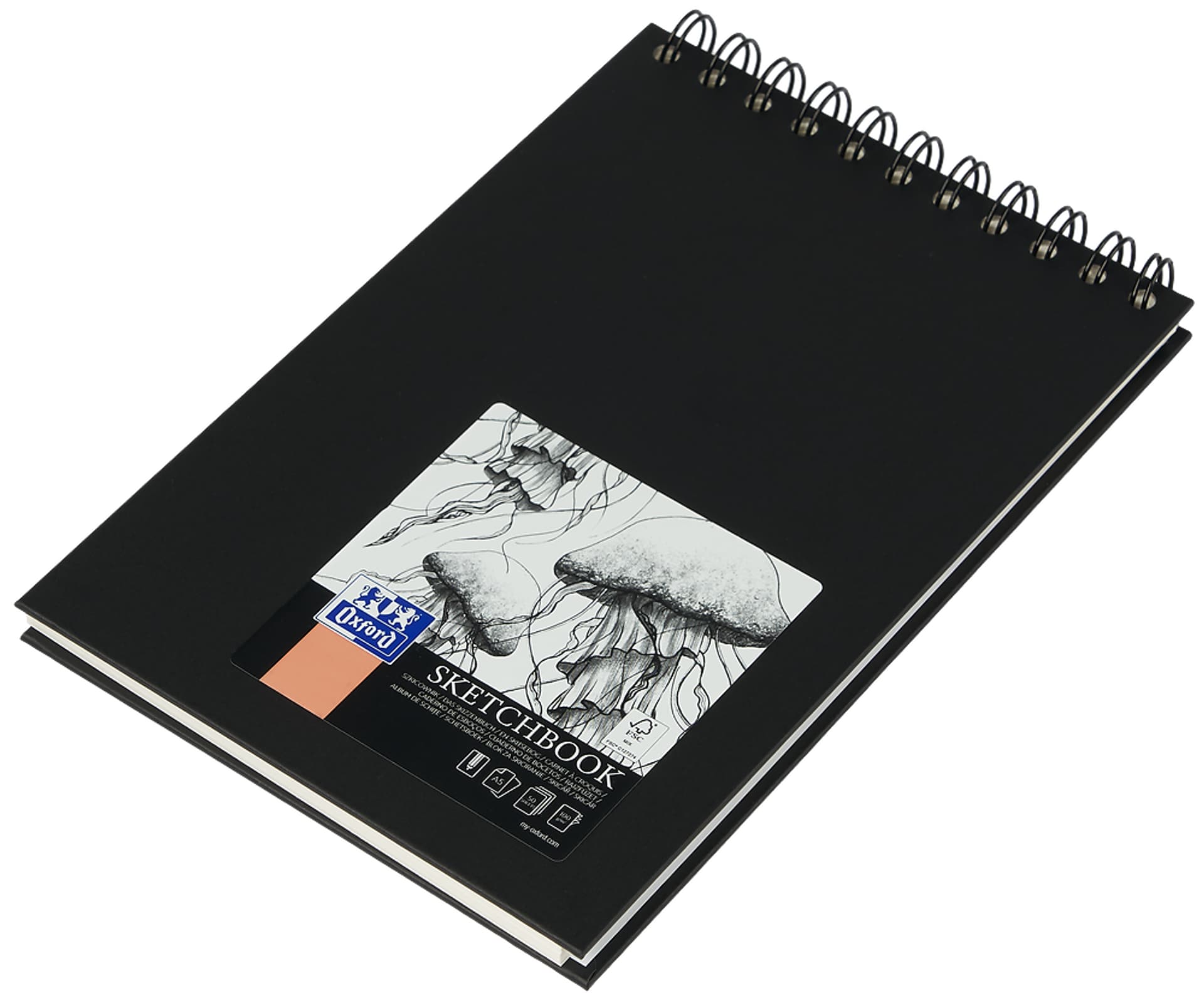 

Szkicownik Sketchbook A5 50k 100g czarny 400152644 OXFORD