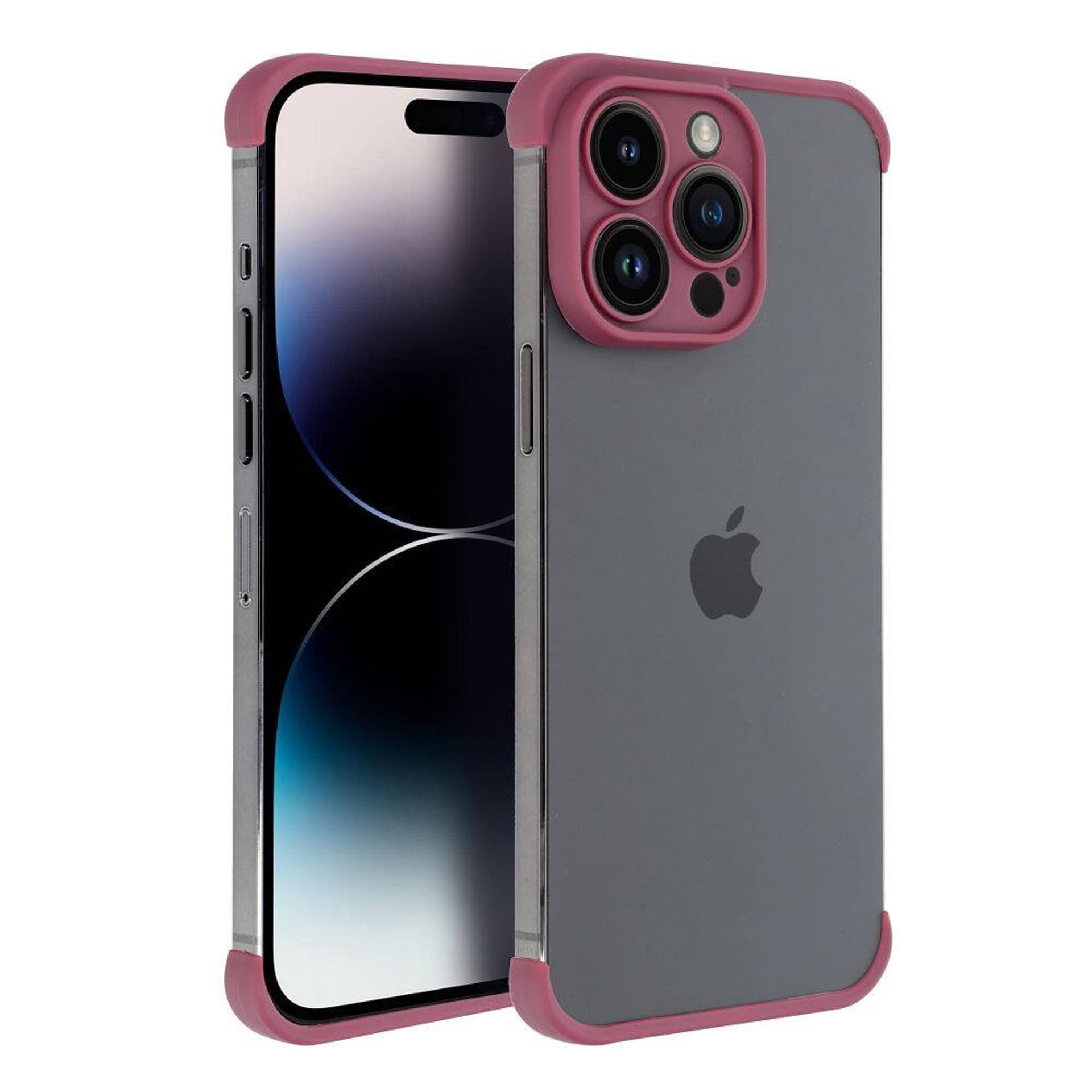 

Etui IPHONE 11 Osłona na Krawędzie i Obiektywy bordowe