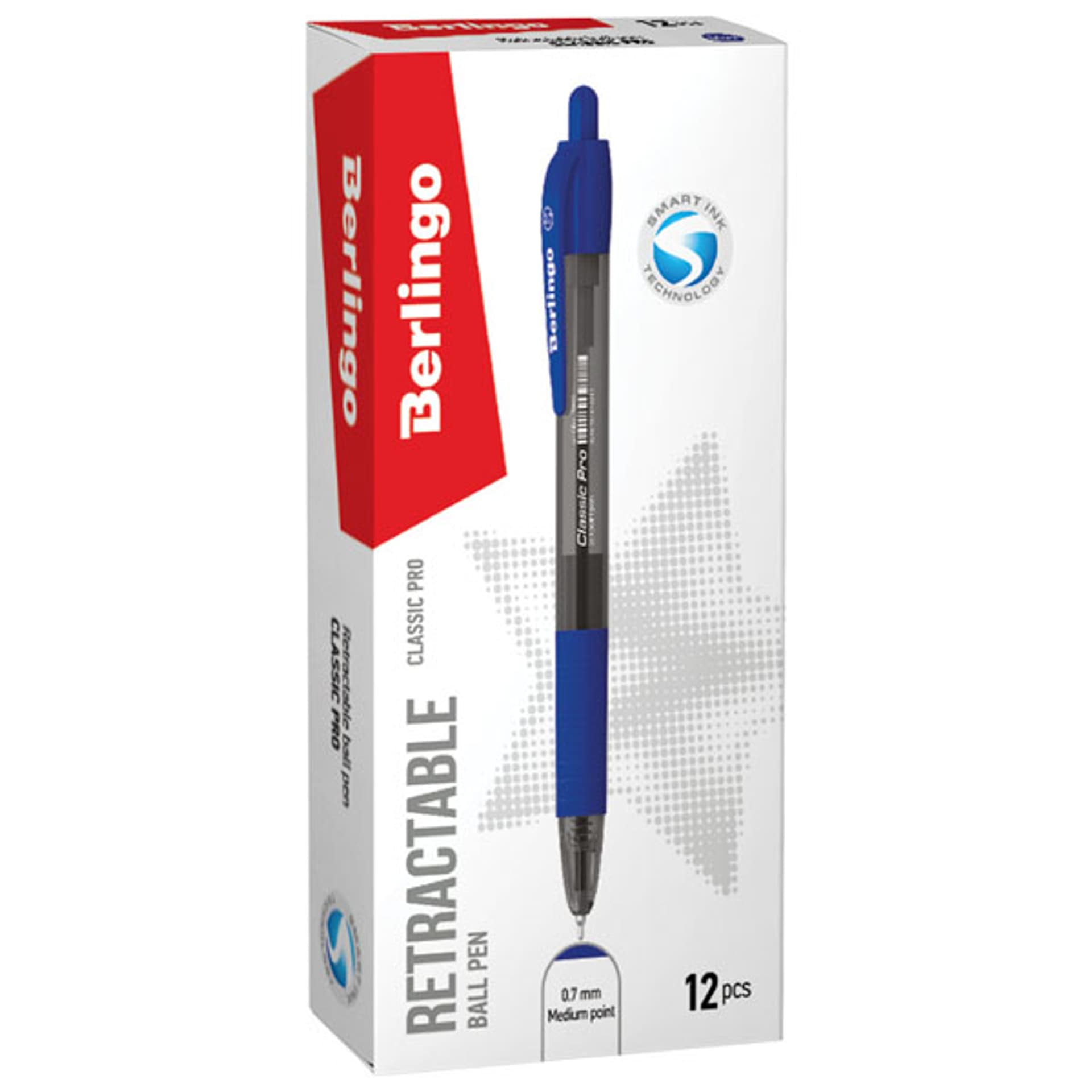 

Berlingo, długopis automatyczny kulkowe, niebieskie, 12szt, 0.7mm, Classic Pro