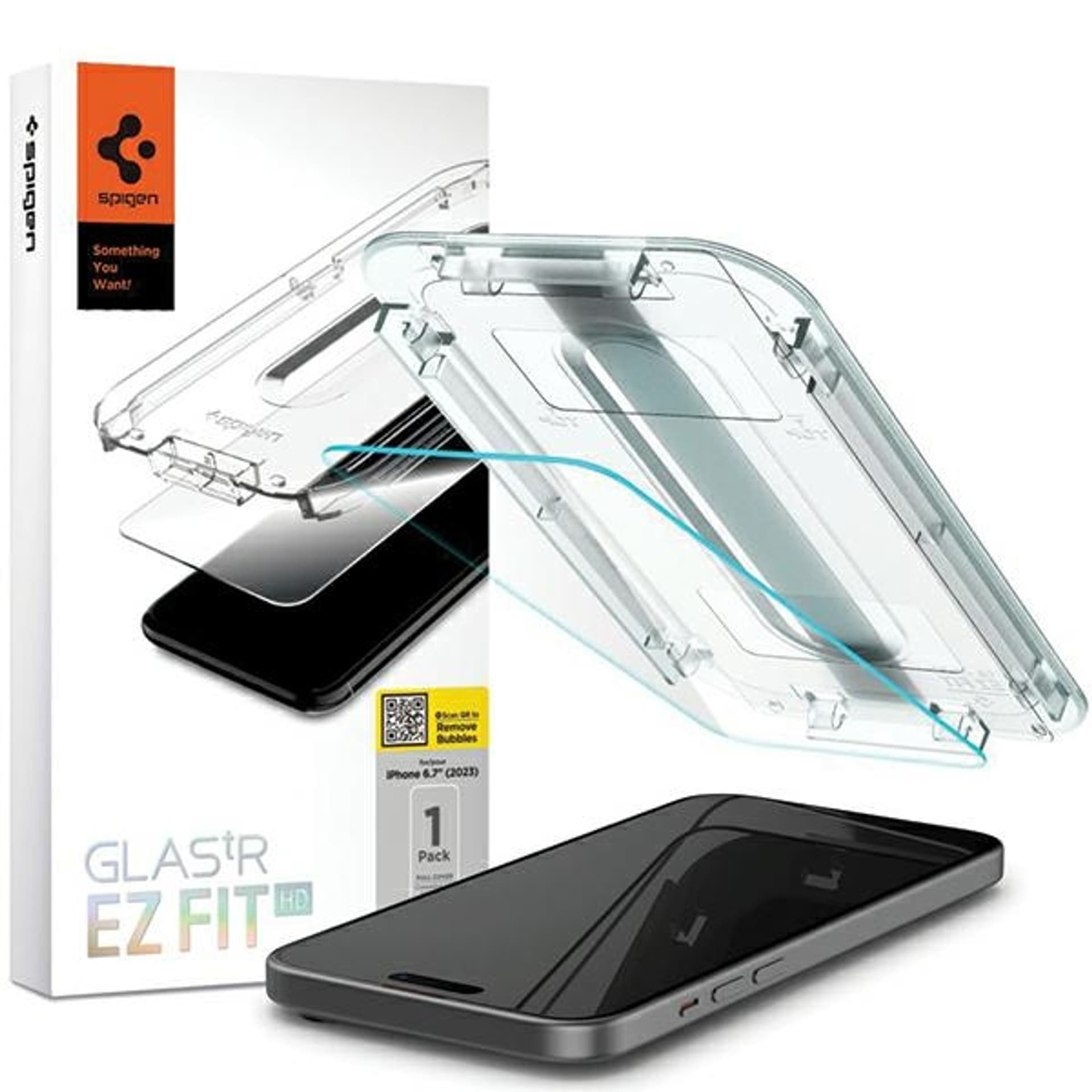 

Szkło Hartowane APPLE IPHONE 15 Spigen Glas.tr "EZ Fit" Clear