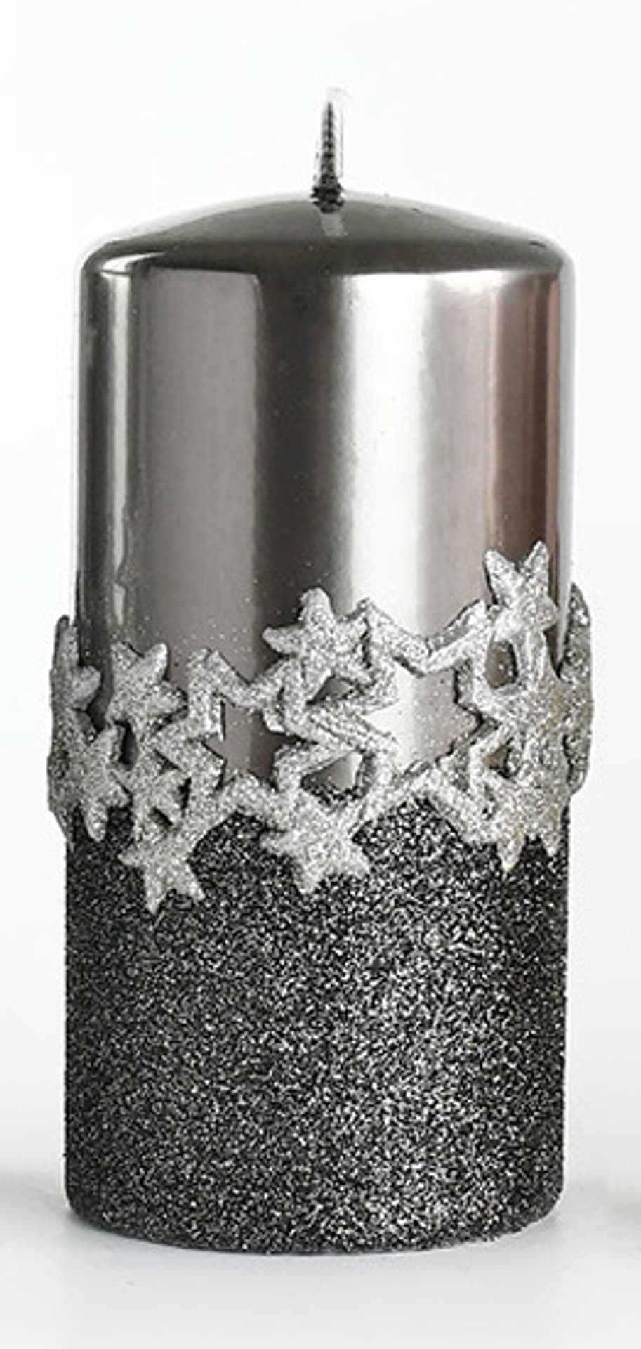 

Świeca ICE STAR walec duży parafinowa 7xh18cm GRAFITOWA