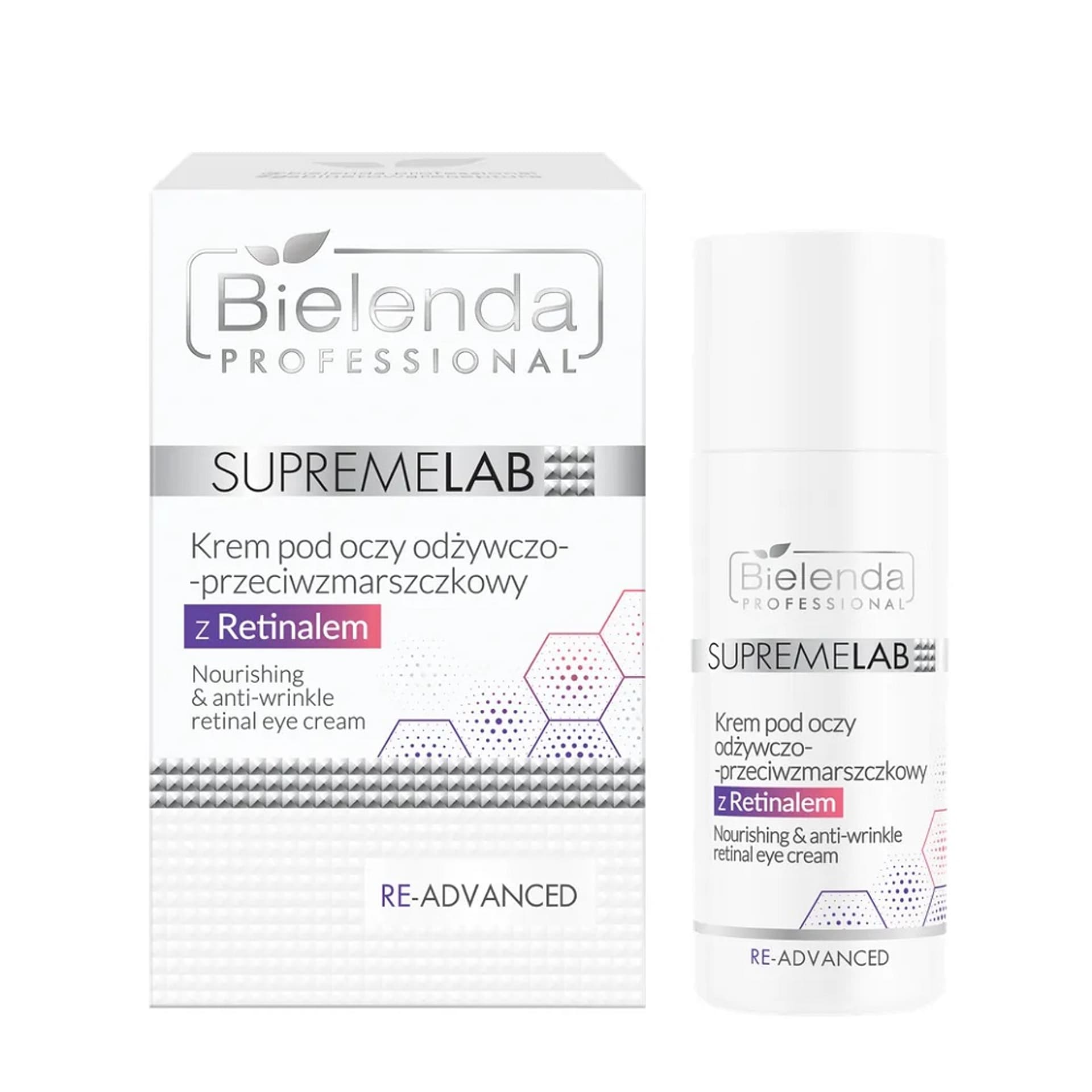

BIELENDA PROFESSIONAL SupremeLab Re-Advanced krem pod oczy odżywczo-przeciwzmarszczkowy z Retinalem 15ml