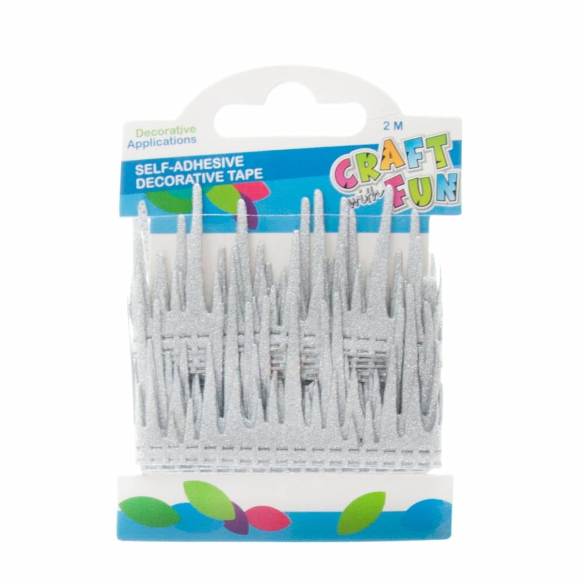 

Taśma dekoracyjna samoprzylepna Sopla 2 m srebrna CRAFT WITH FUN 463492