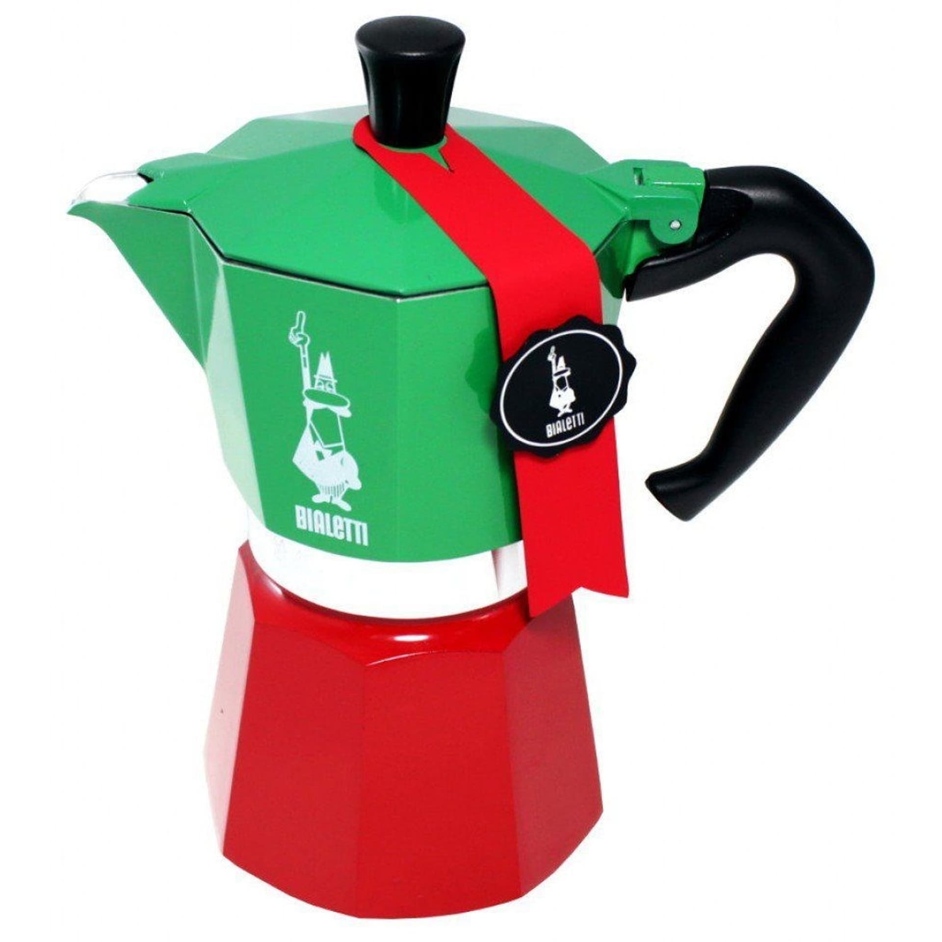 

Kawiarka Bialetti Moka Express 6tz Italia czer-ziel.