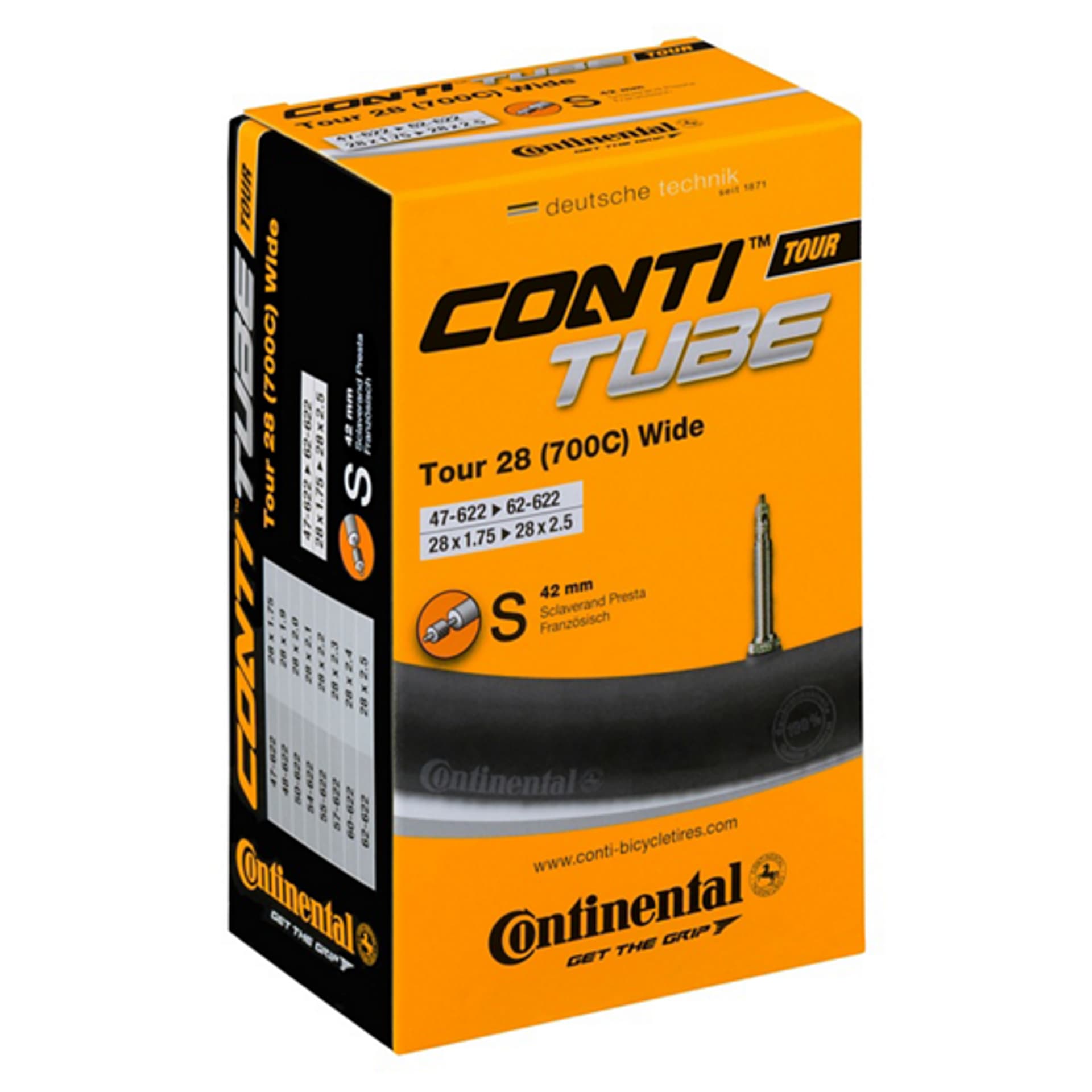 

Dętka trekingowa Continental Tour 28 Wide 54-584->62-622 presta s42mm